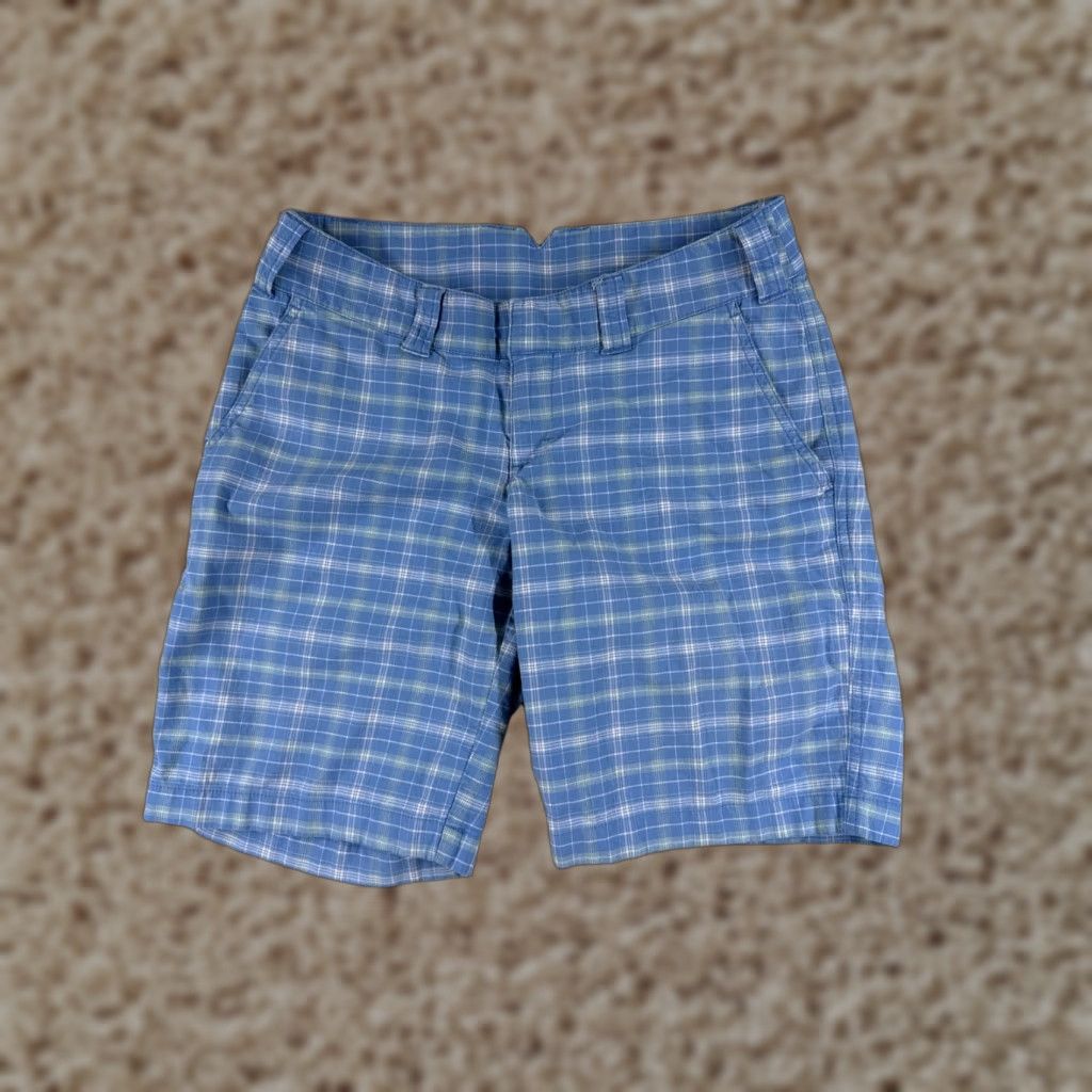 The North Face The North Face Shorts Women Regular 6 Blue Plaid Cotton Blend Knit Chino Golf 30x10 Size 28" / US 6 / IT 42 - 1 Thumbnail