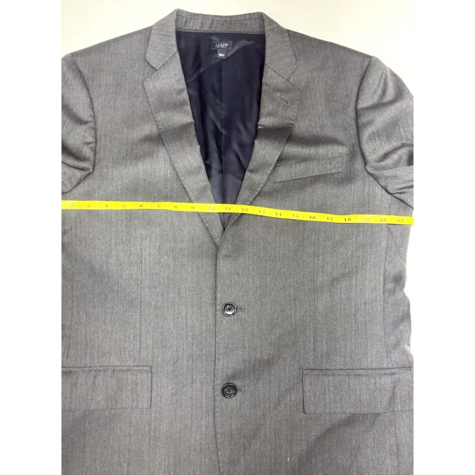 J.Crew J.CREW Ludlow Herringbone Gray 2 Piece Suit Set 42R Pants 32x29 Wool Italian Wool Gray Mens Suit Size 42R - 6 Thumbnail