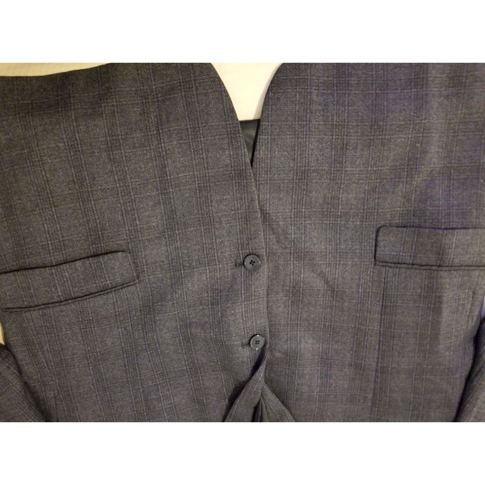Calvin Klein Calvin Klein Jacket Mens 50 Gray Wool Blazer 50R Grey Size 50R - 3 Thumbnail