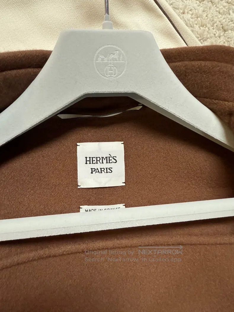 Hermes Hermes Cashmere Coat, Dark Brown, 100% Cashmere, Equestria Size S / US 4 / IT 40 - 5 Thumbnail