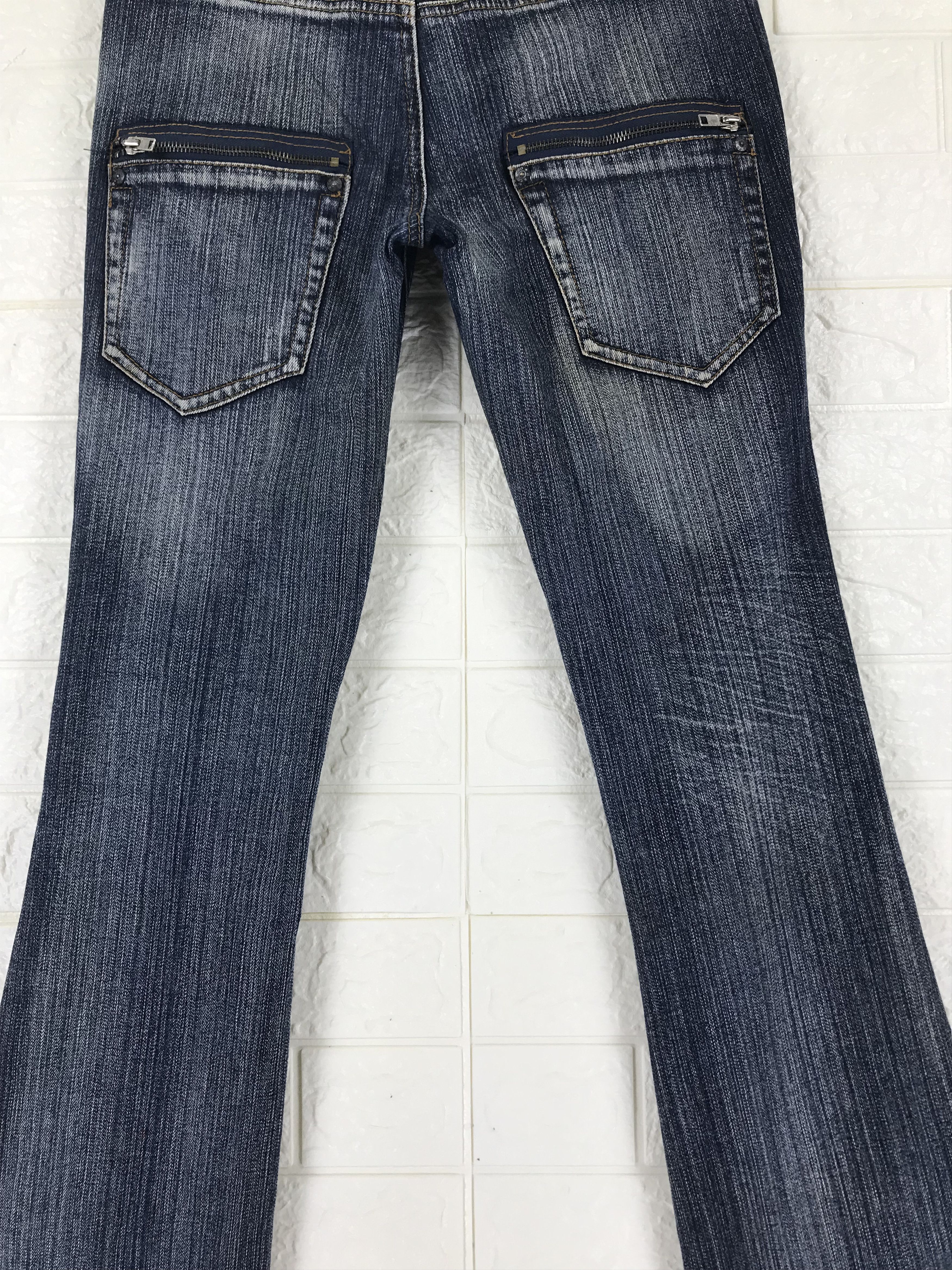 Japanese Brand Vintage Japanese Flare Jeans Bush Bell Bottom Denim Size 29" - 7 Thumbnail