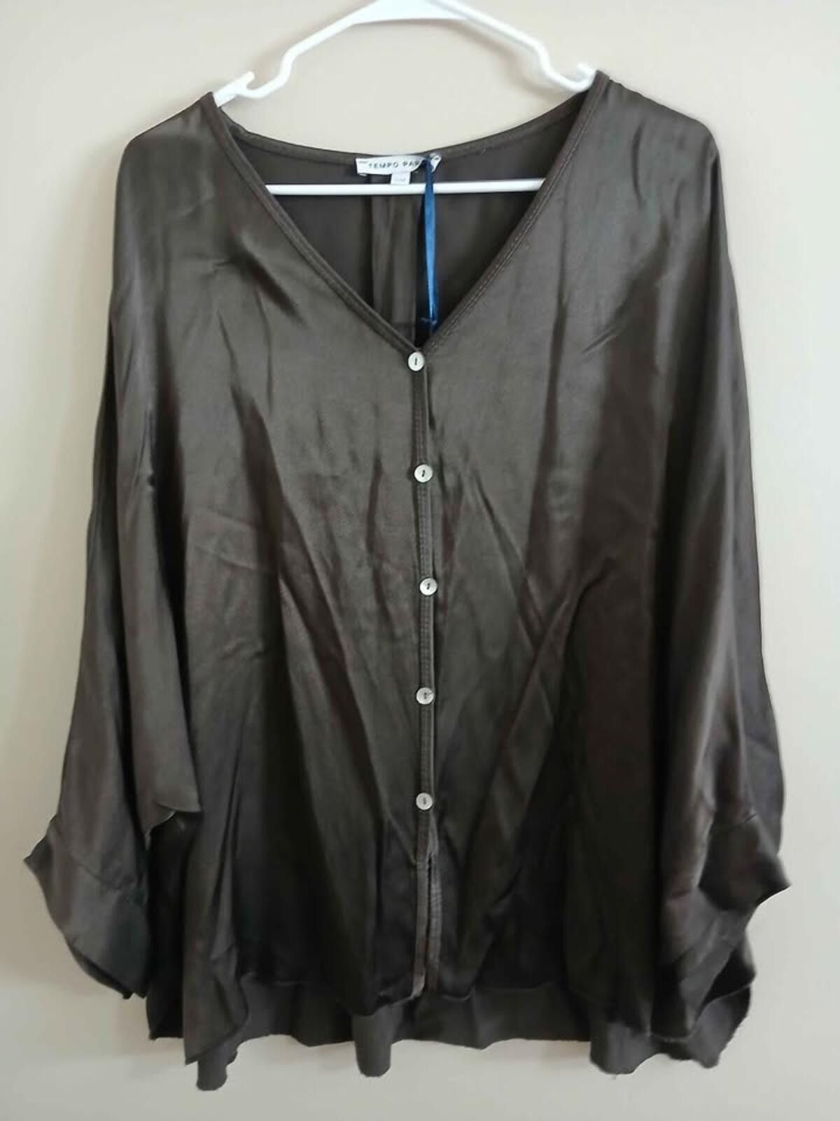 Other New Boutique Silk Chocolate Blouse Women's XL/XXL Size L / US 10 / IT 46 - 1 Thumbnail