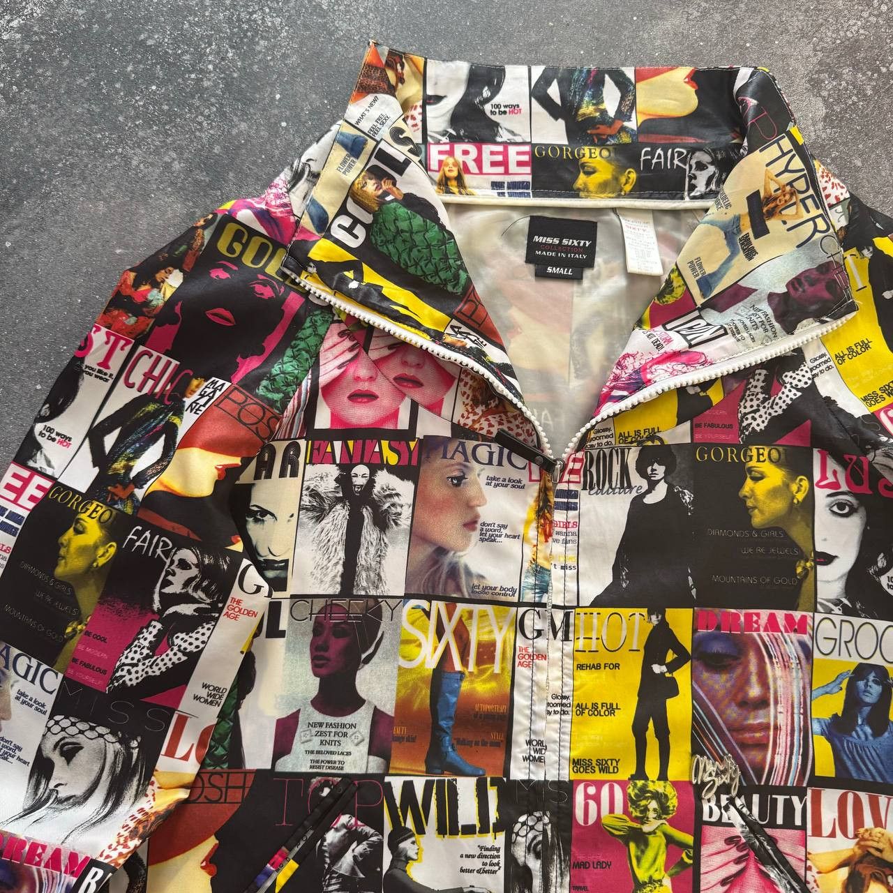 Miss Sixty Miss Sixty Y2K Retro Magazine Printed Light Jacket Size S / US 4 / IT 40 - 5 Thumbnail