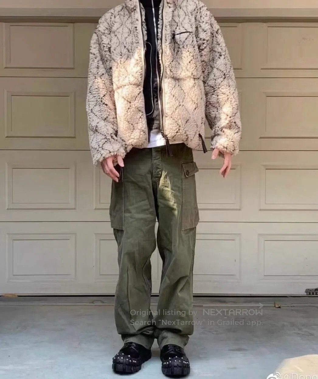Kapital Kountry reversible fleece diamond pattern jacket. Size US M / EU 48-50 / 2 - 9 Thumbnail