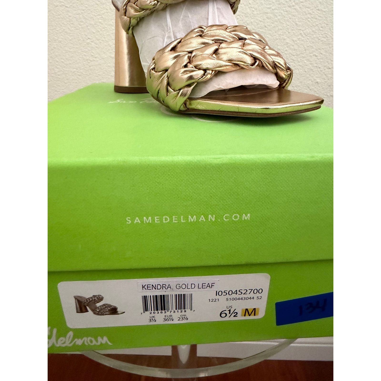 Sam Edelman Sam Edelman Kendra gold leaf Leather Sandals heels gold Size US 6.5 / IT 36.5 - 8 Thumbnail