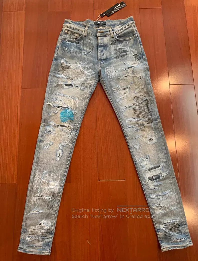 Amiri Amiri Classic patched and torn denim jeans Size US 31 - 1 Thumbnail