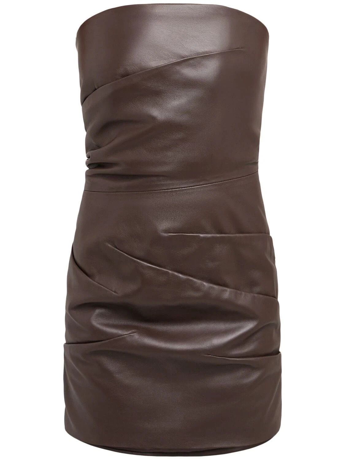 TOTEME $2050 Dark Brown Mini Dress New & Authentic