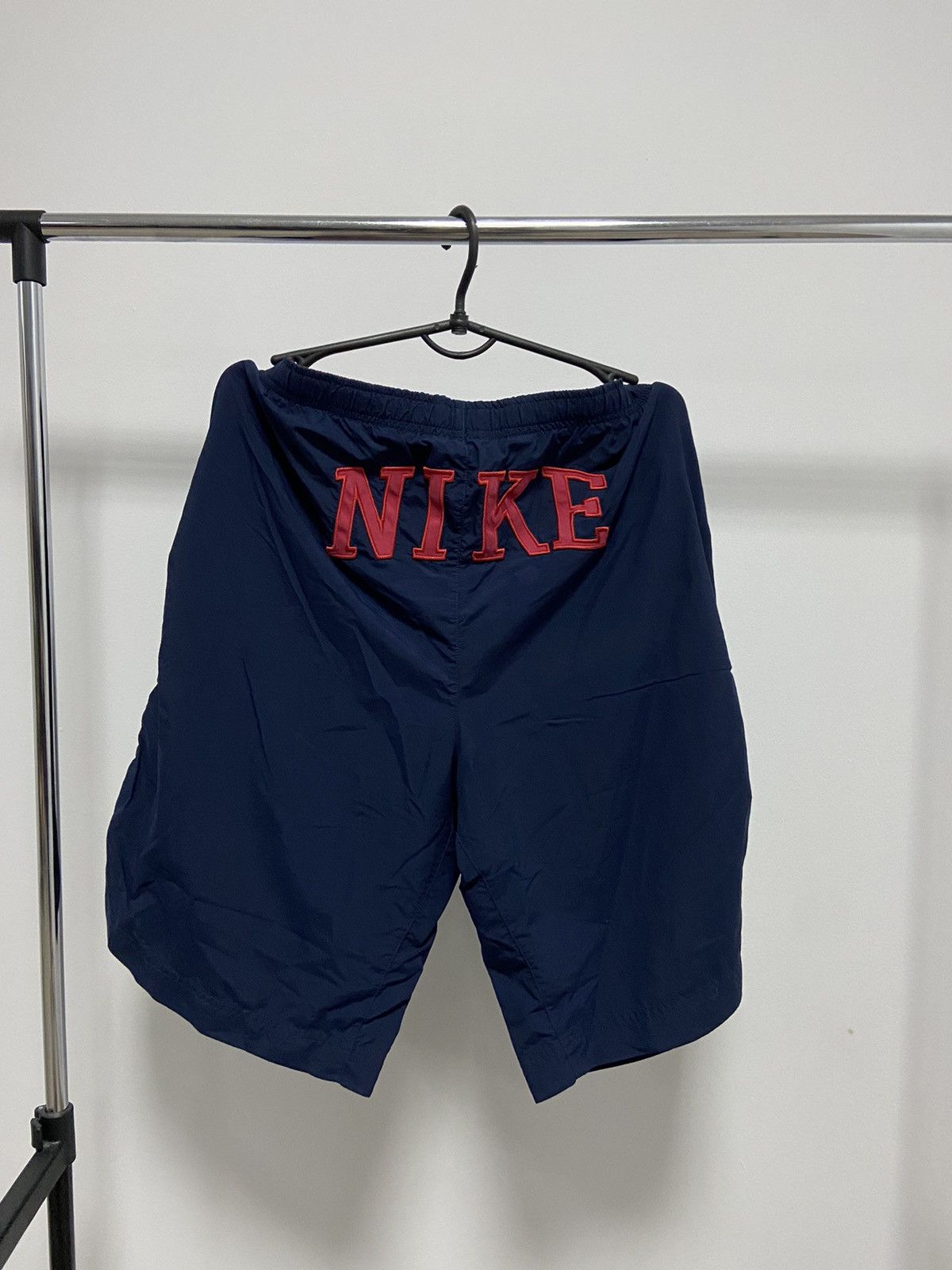 Nike × Vintage Nike Shorts Vintage Small Logo Y2K Nylon Big Logo Size US 36 / EU 52 - 1 Thumbnail