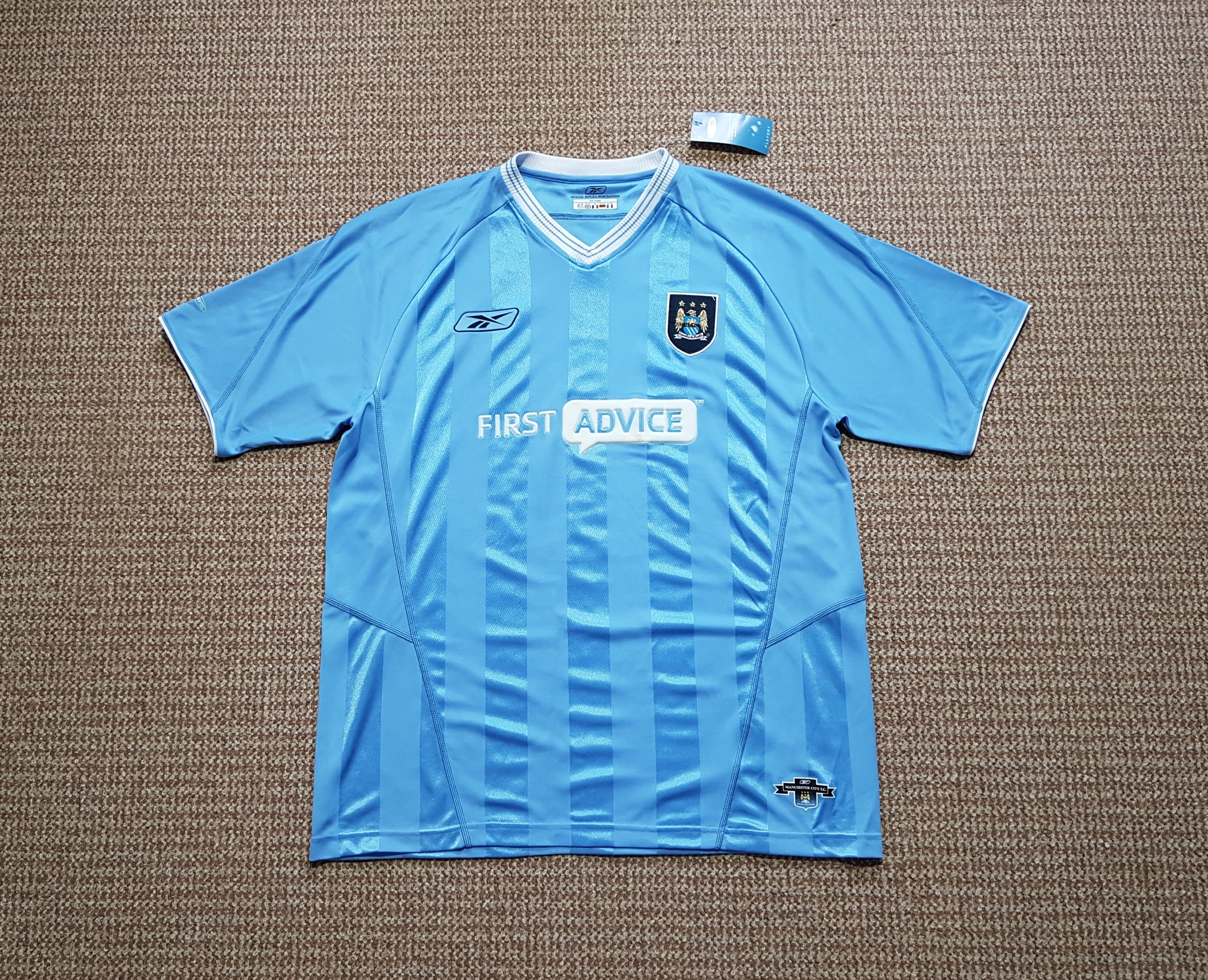 Reebok Reebok Manchester City 2003-04 Vintage Soccer Jersey sz XL Size US XL / EU 56 / 4 - 1 Thumbnail