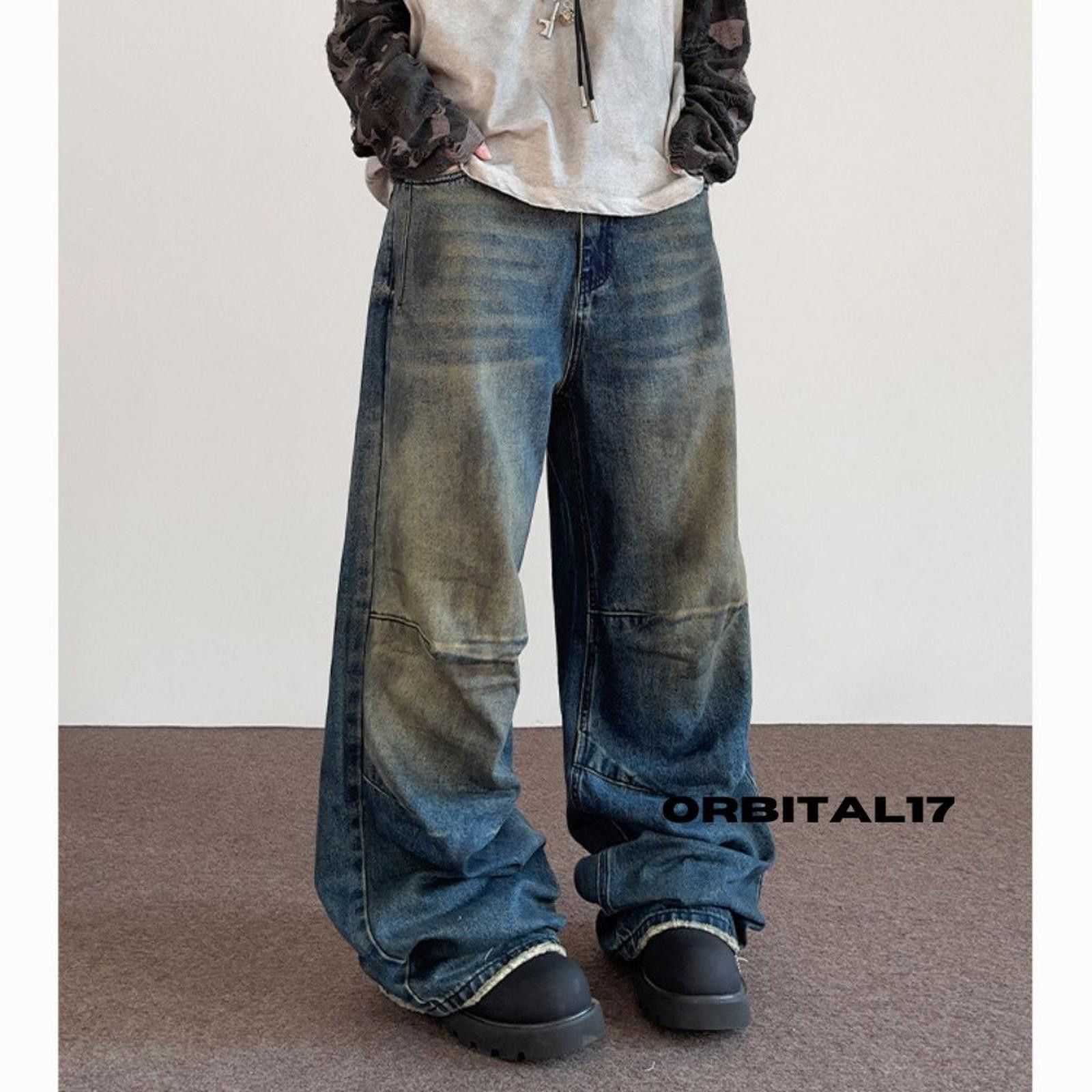 Vintage Washed Distressed Denim Jeans, Flare Jeans Size US 32 / EU 48 - 1 Thumbnail