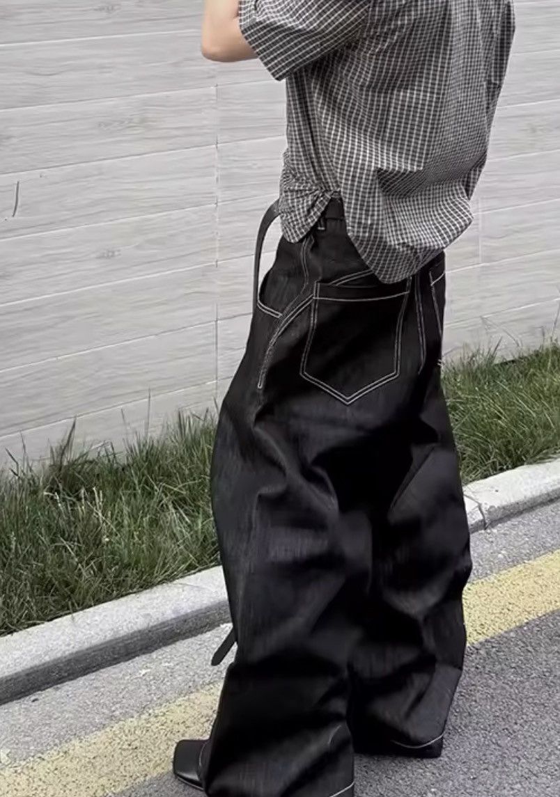Japanese Brand Black Gothic Y2k Oversize Denim Pant Size US 30 / EU 46 - 3 Thumbnail