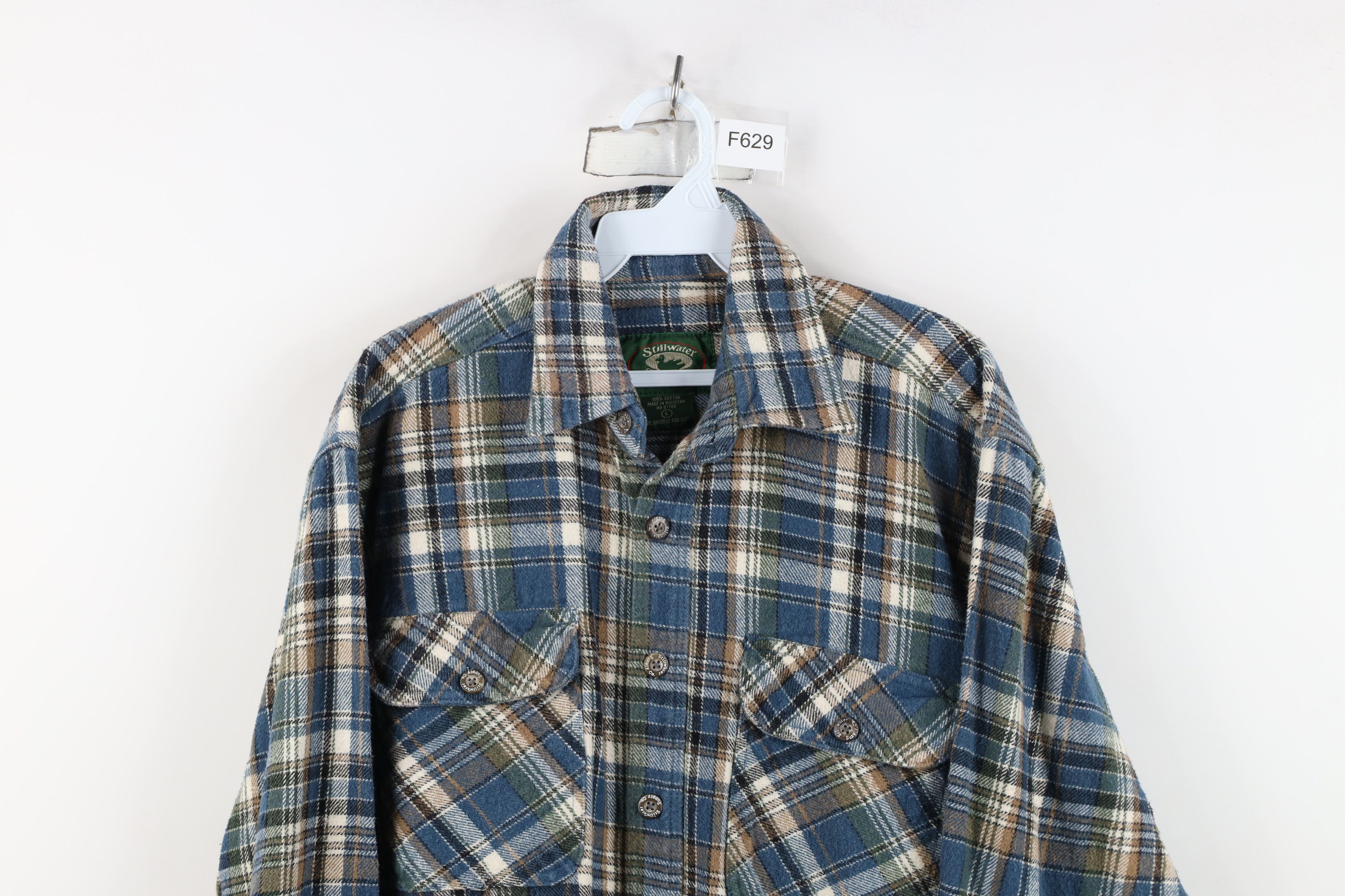 Vintage Vintage 90s Streetwear Heavyweight Collared Button Shirt Size US L / EU 52-54 / 3 - 2 Thumbnail