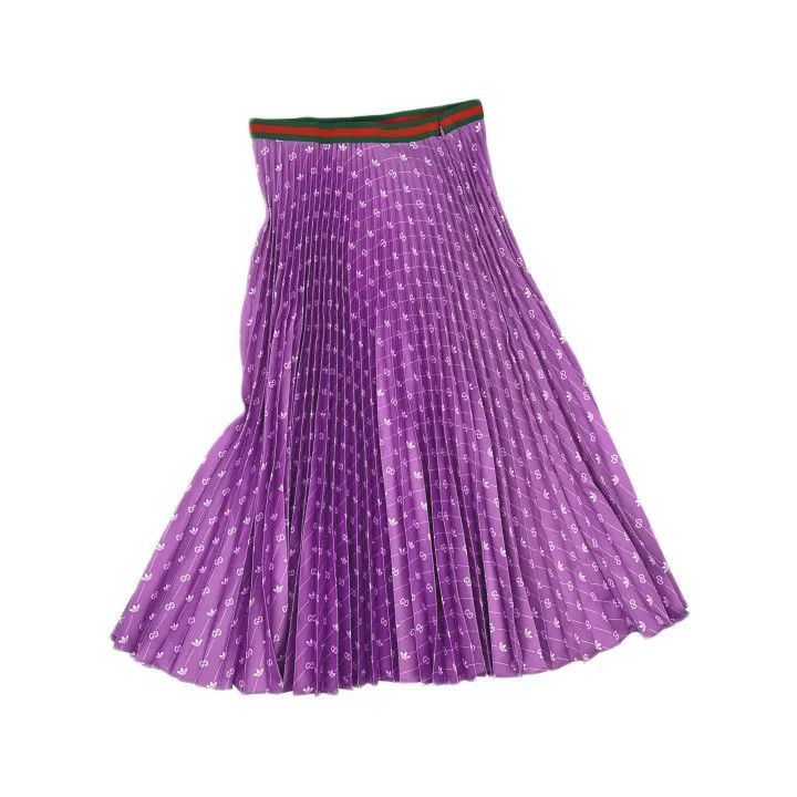 Gucci Gucci Gucci SS22 Pleated Skirt in Purple Stripe -2506 Size US 44 / EU 60 - 2 Thumbnail