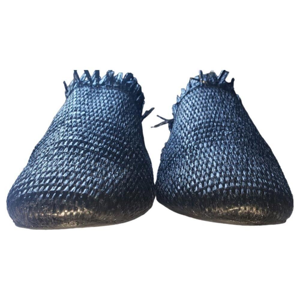 Polo Ralph Lauren SH125 Paolo Ladies Flat Black Weaved Mules 9.5 Size US 9.5 / IT 39.5 - 3 Thumbnail