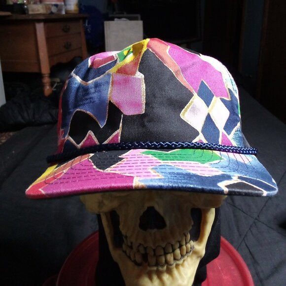 Other Deadstock Vintage Abstract Geometric Snap Trucker Hat Cap Size ONE SIZE - 1 Thumbnail