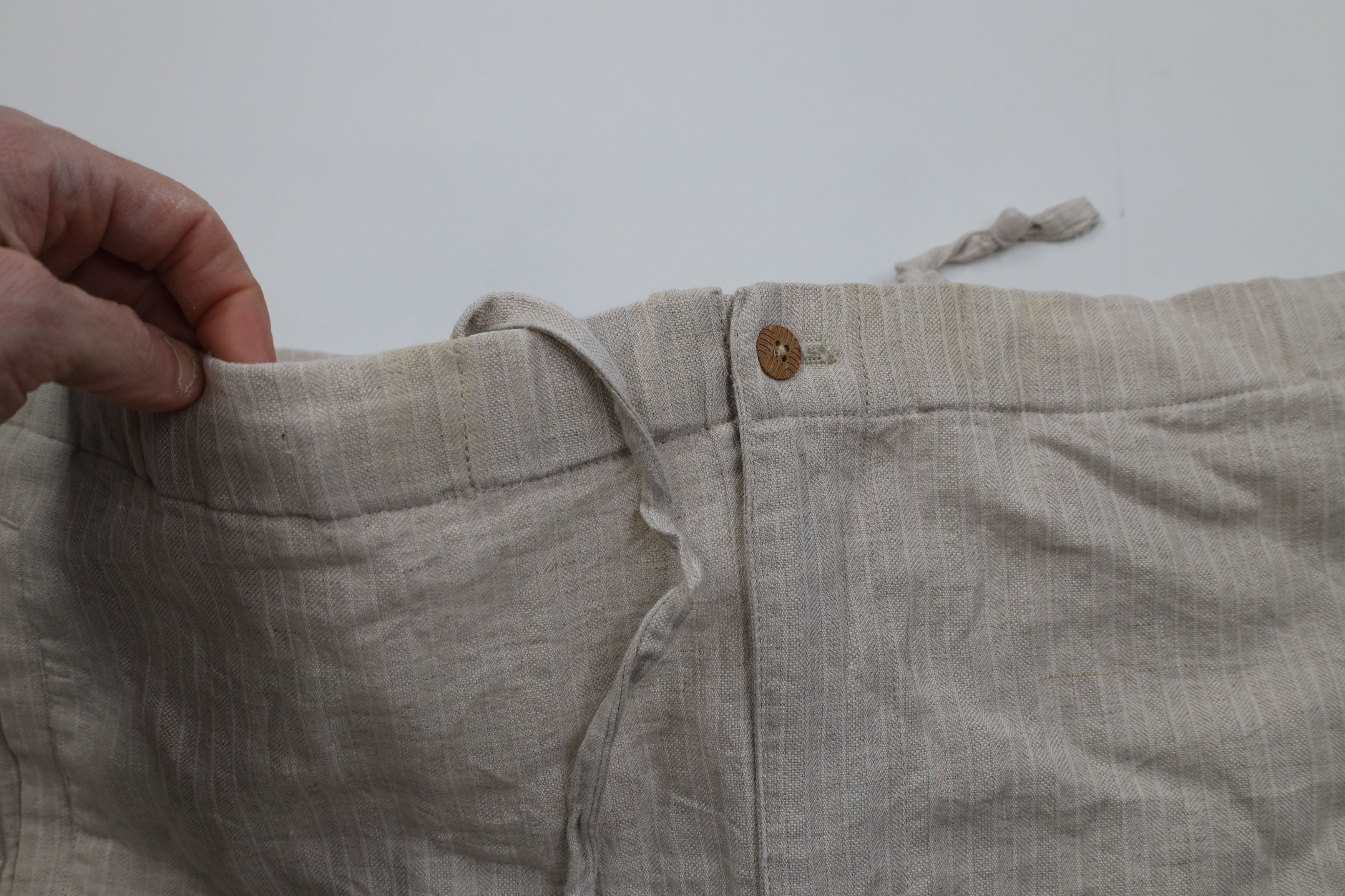 Vintage Vintage 90s Y2K Streetwear Knit Wide Leg Chino Pants Beige Size US 38 / EU 54 - 7 Thumbnail