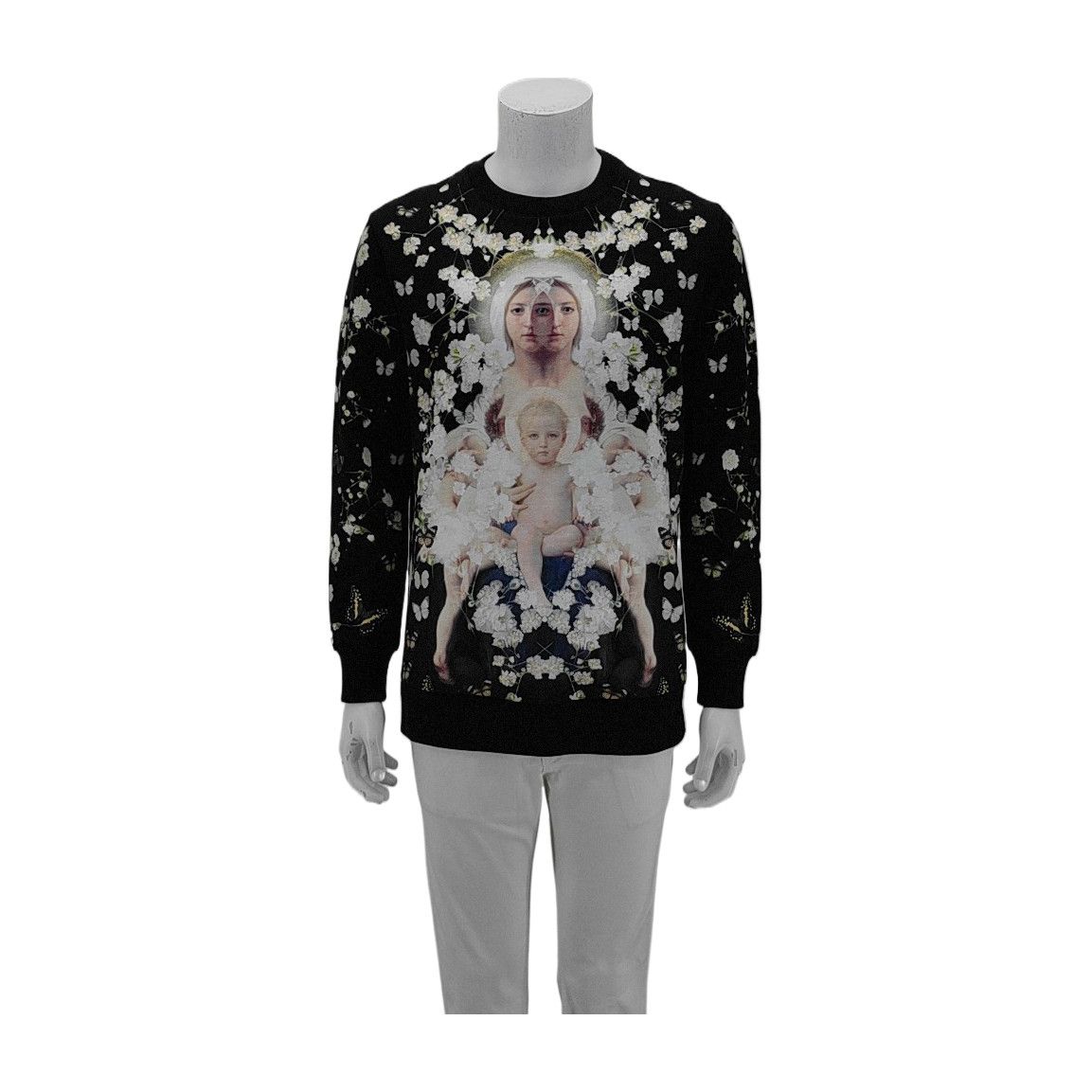 Givenchy Givenchy Religious Madonna Floral Print Sweatshirt XS Size US XS / EU 42 / 0 - 1 Thumbnail