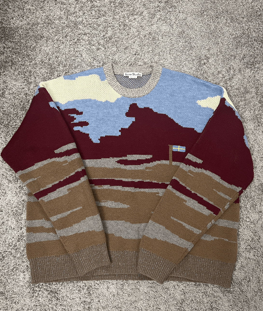 RARE GRAIL Runway Acne Studios texturized knit sweater