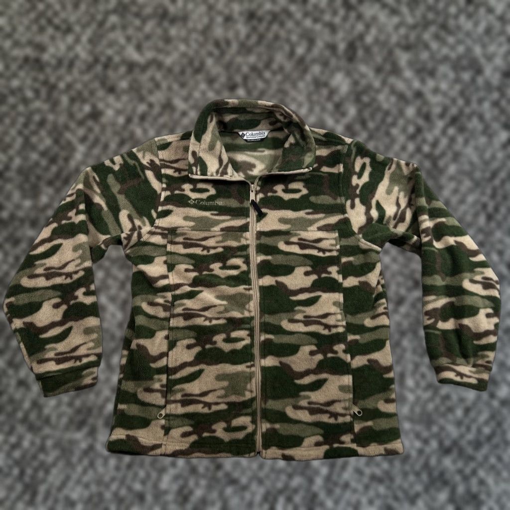 Vintage Columbia Camouflage Full Zip Fleece Jacket Womens Small Size S / US 4 / IT 40 - 1 Thumbnail