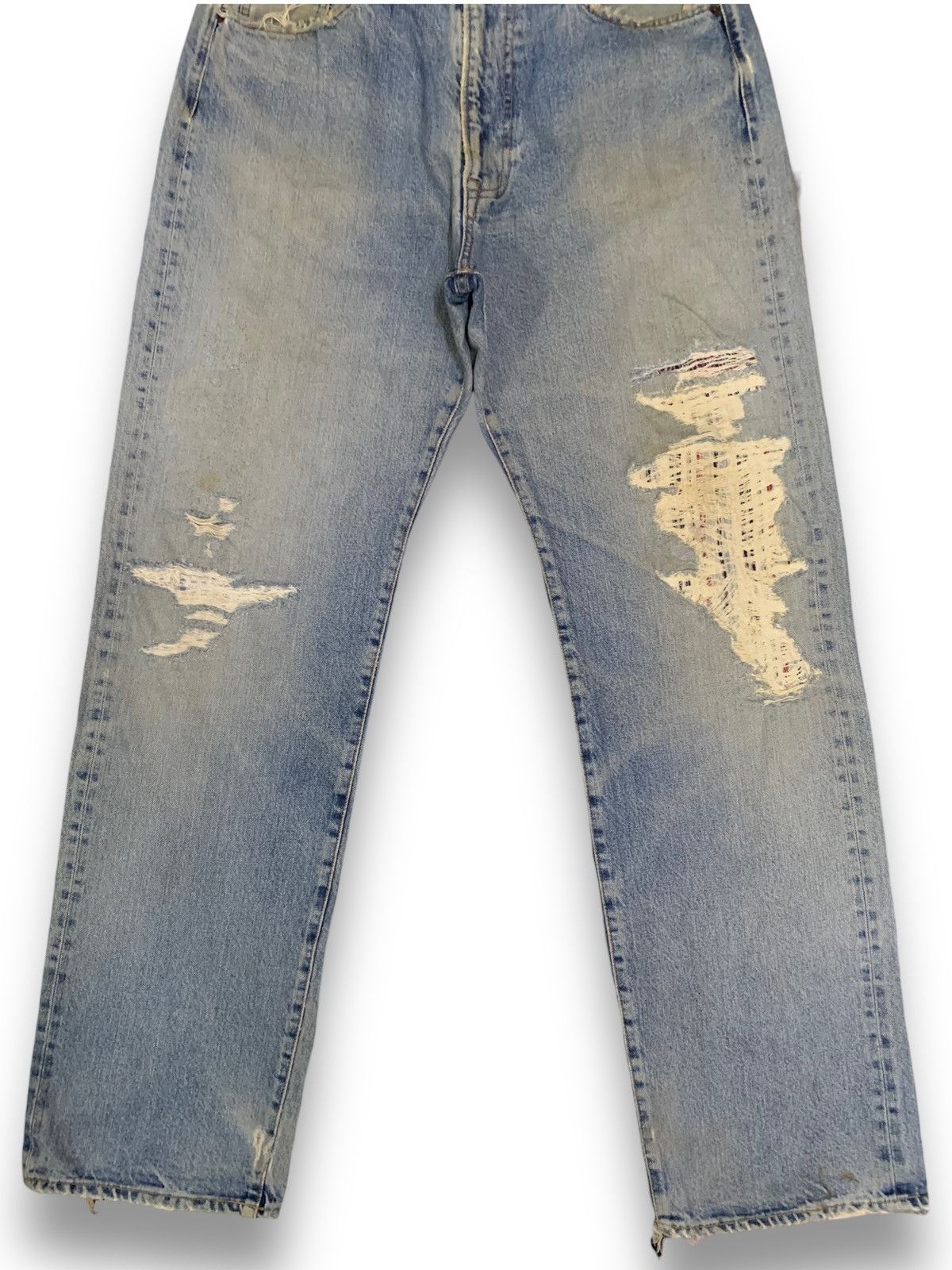 Hysteric Glamour Vintage Spellbound DMG Selvedge Patched Distressed Jeans Size US 32 / EU 48 - 12 Thumbnail