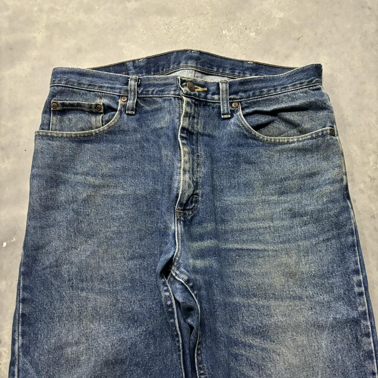 Japanese Brand × Vintage Crazy Vintage Y2K/2000s Grunge Faded Dark Wash Denim Jeans! Size US 34 / EU 50 - 5 Thumbnail