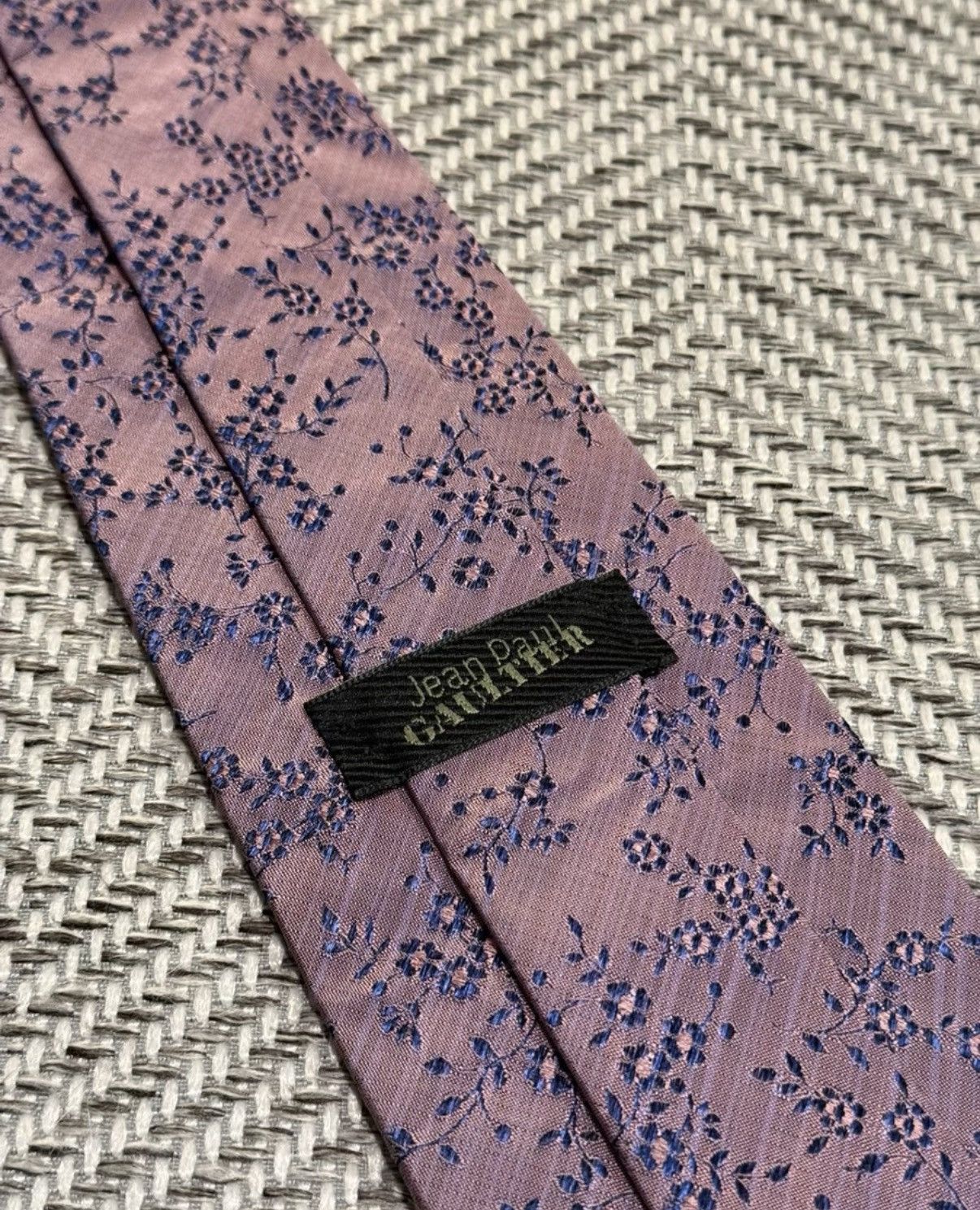 Jean Paul Gaultier Jean Paul Gaultier Light Purple Floral Vine Tie K24 Size ONE SIZE - 7 Thumbnail