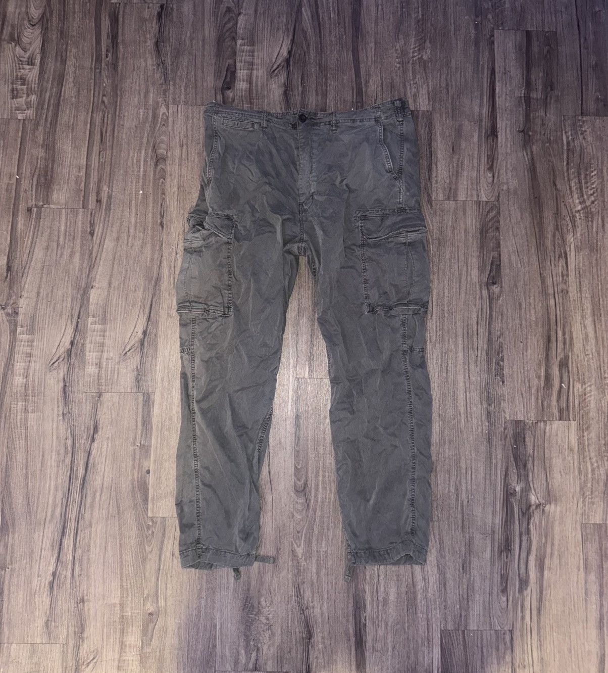 American Eagle Outfitters American Eagle Flex Lived-In Cargo Pants Olive Moss 36x32 Size US 32 / EU 48 - 2 Thumbnail