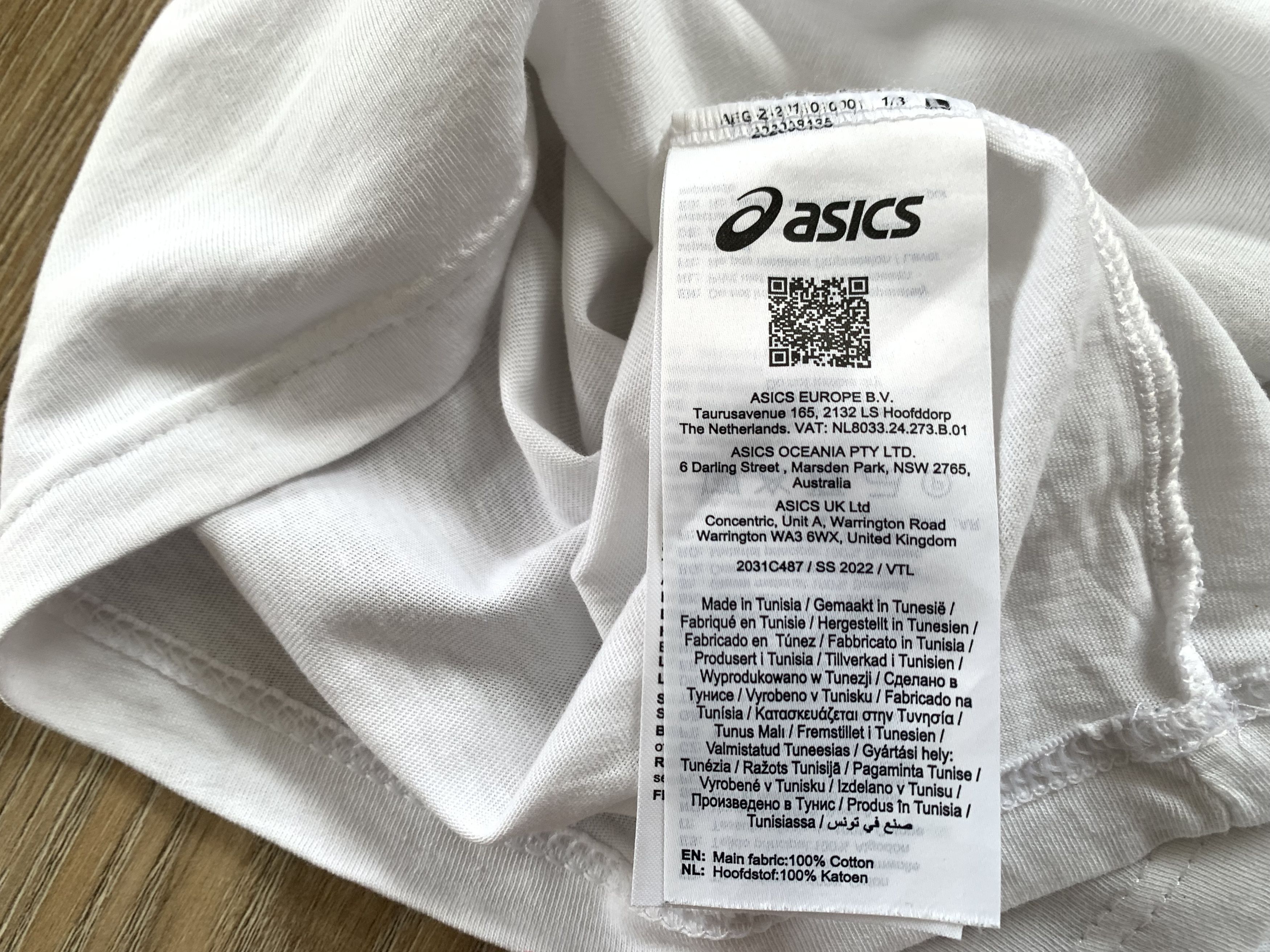 Asics Asics White Cotton Gel Nimbus Printed T Shirt Size US L / EU 52-54 / 3 - 8 Thumbnail