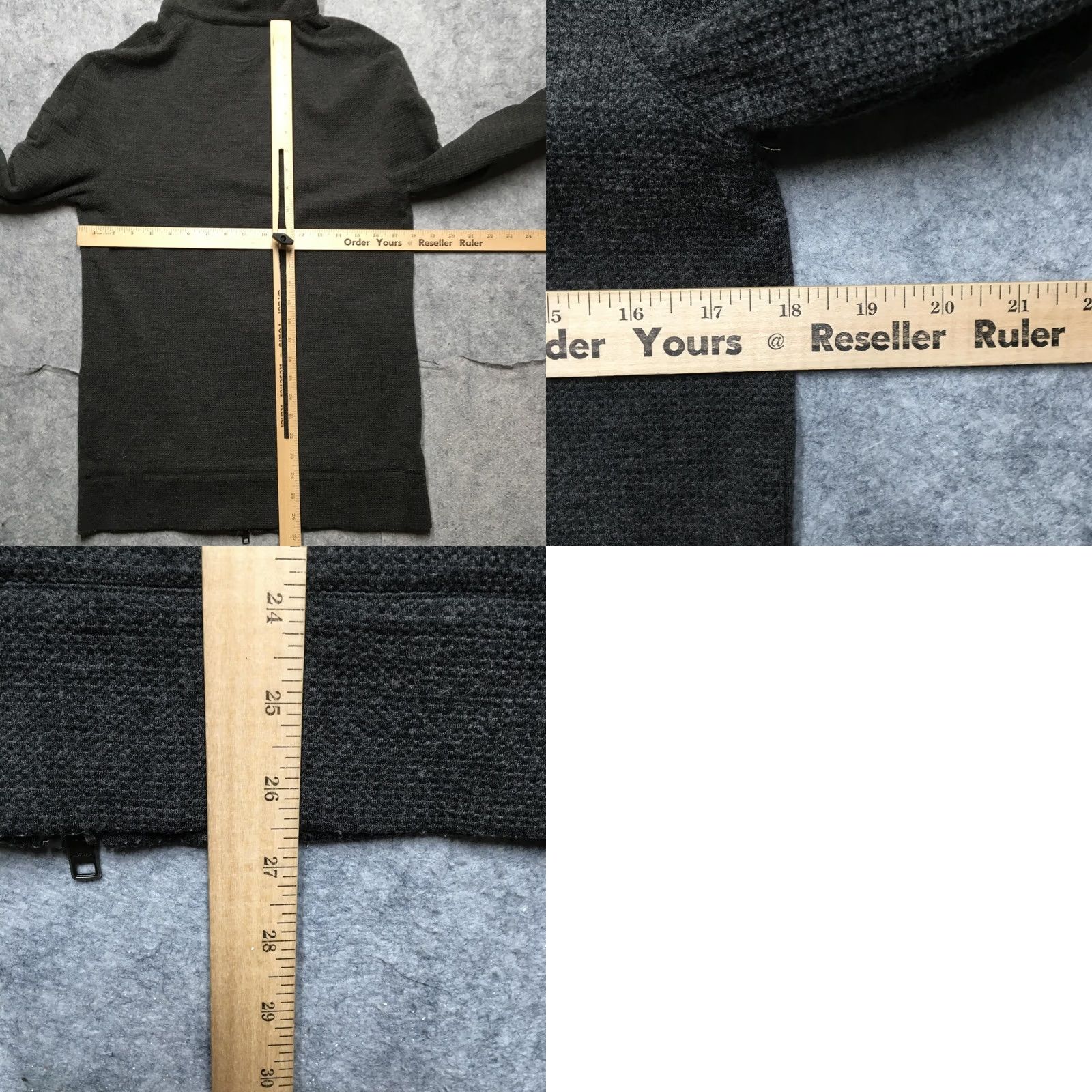 Helmut Lang Helmut Lang Hoodie Mens M Gray Full Zip Textured Knit Moto Hooded Jacket Size US M / EU 48-50 / 2 - 8 Thumbnail