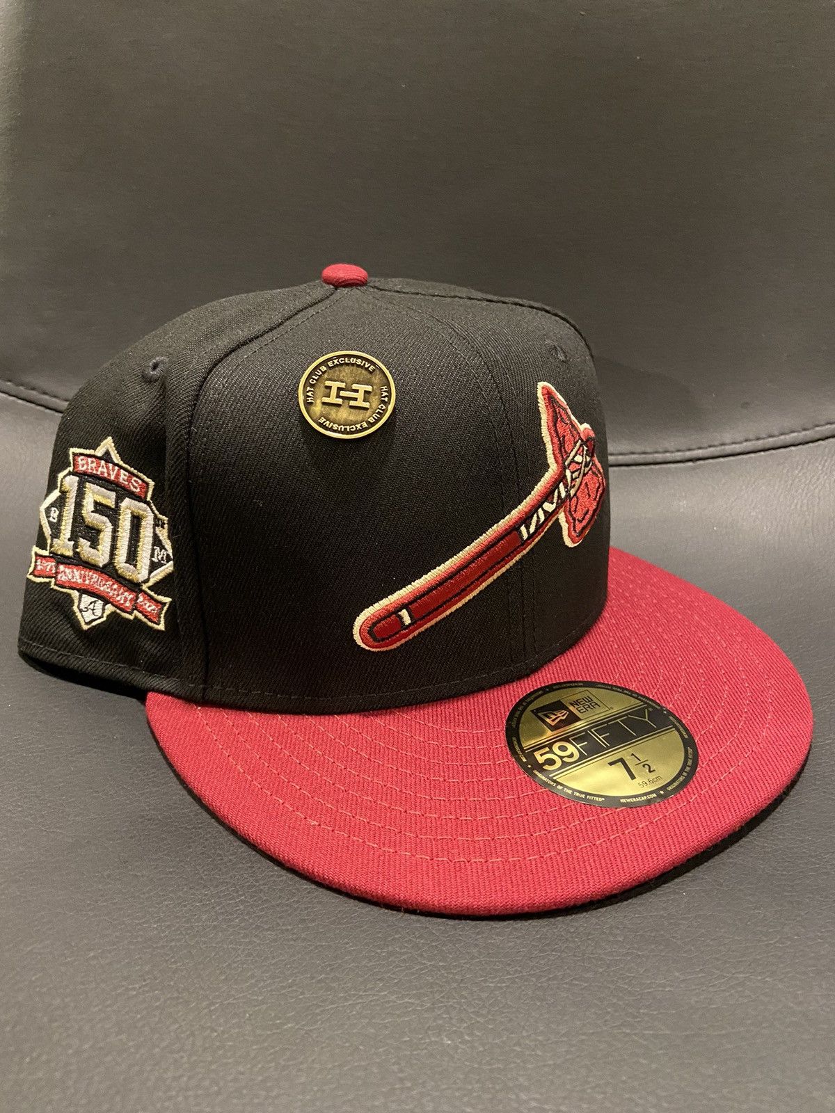 New Era Hat Club Exclusive Atlanta Braves New Era 59fifty 7 1/2