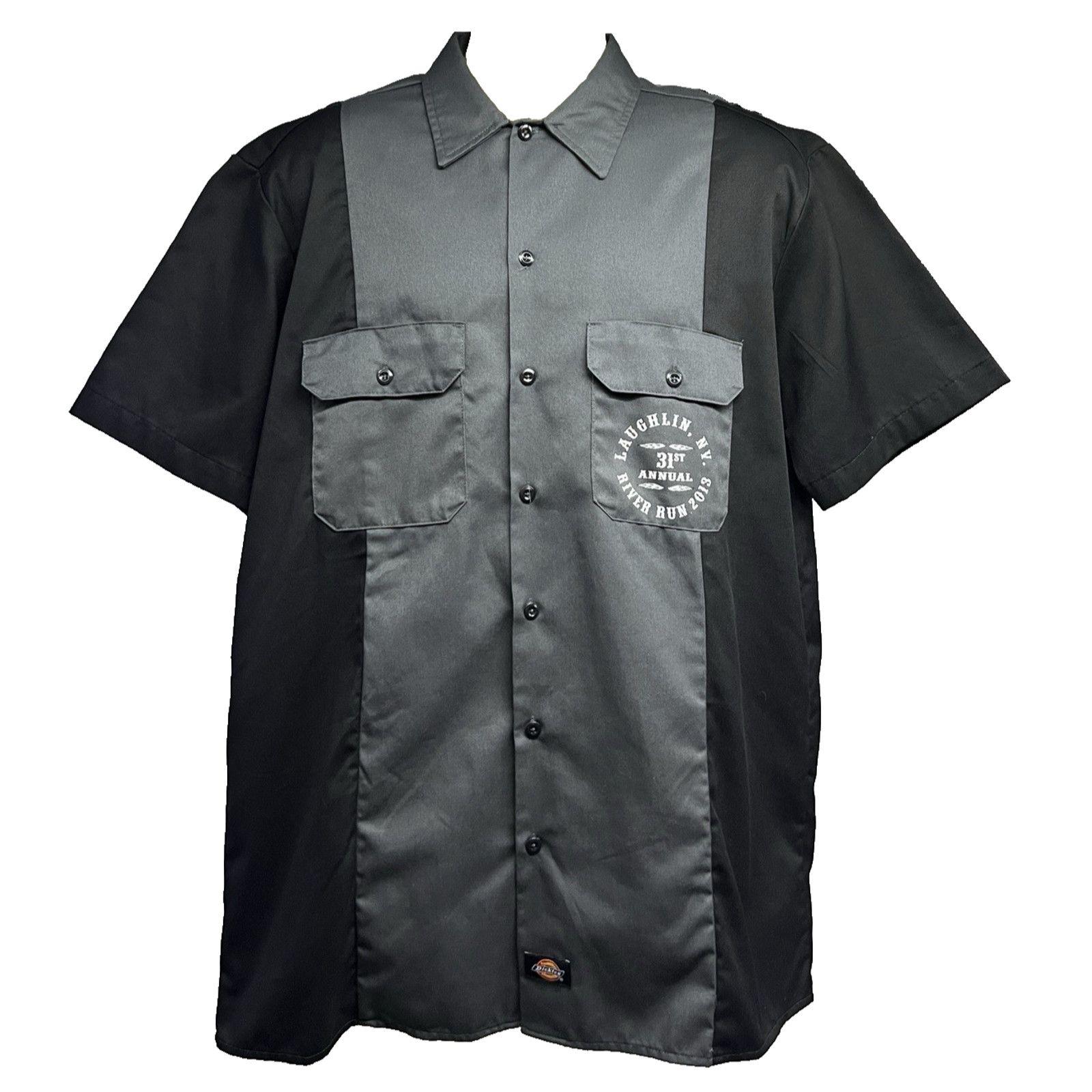Dickies Dickies Gray Black Double Graphic Mechanic Button Up Shirt L Size US L / EU 52-54 / 3 - 2 Thumbnail