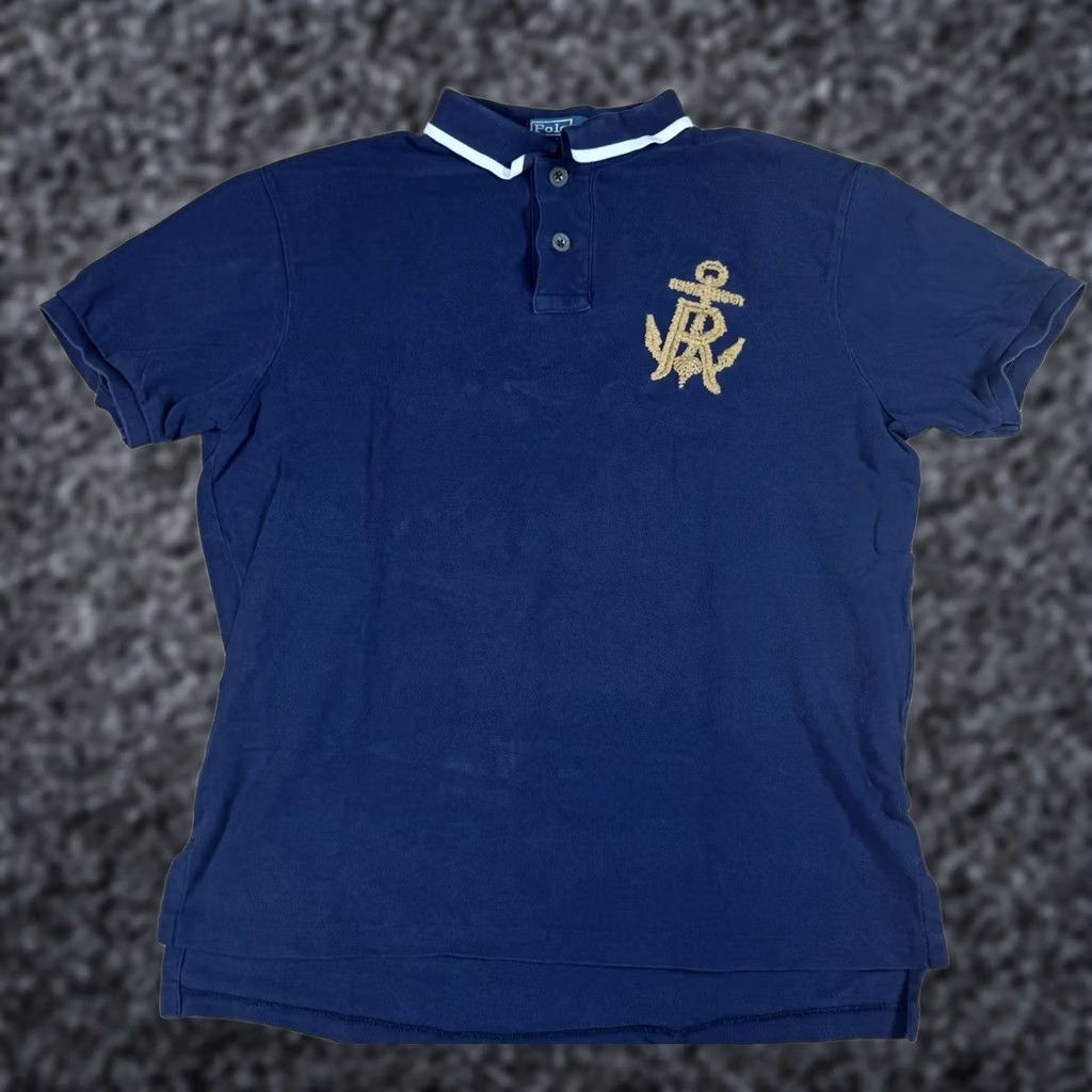 Polo Ralph Lauren VINTAGE Polo Ralph Lauren Shirt RL Anchor Embroidery Rugby Mens L Blue Size US L / EU 52-54 / 3 - 1 Thumbnail