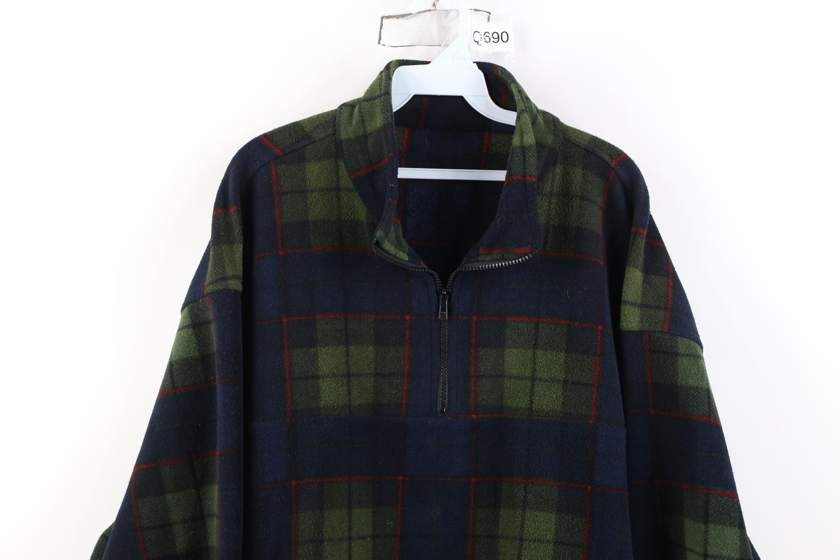 Vintage Vintage 90s Streetwear 1/4 Zip Fleece Pullover Sweater USA Size US XL / EU 56 / 4 - 2 Thumbnail