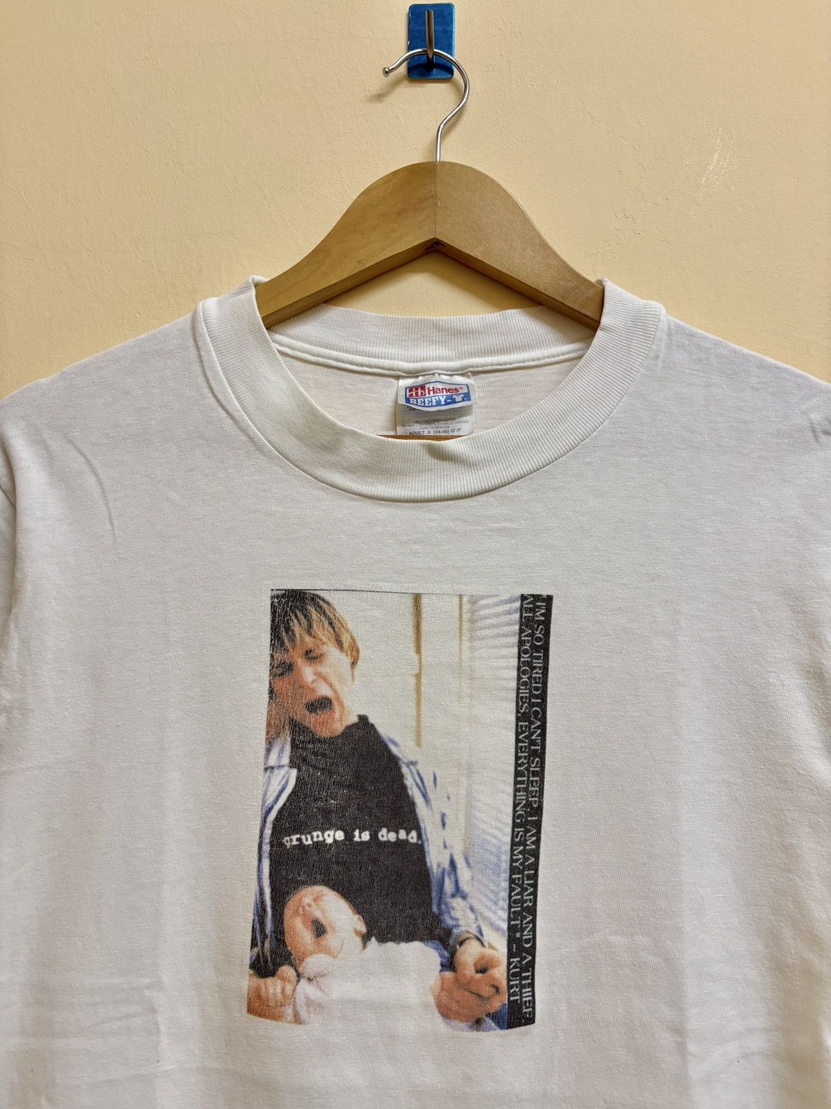 Band Tees Vintage Rare 90s Kurt Cobain Grunge Is Dead Nirvana Band Size US S / EU 44-46 / 1 - 2 Thumbnail