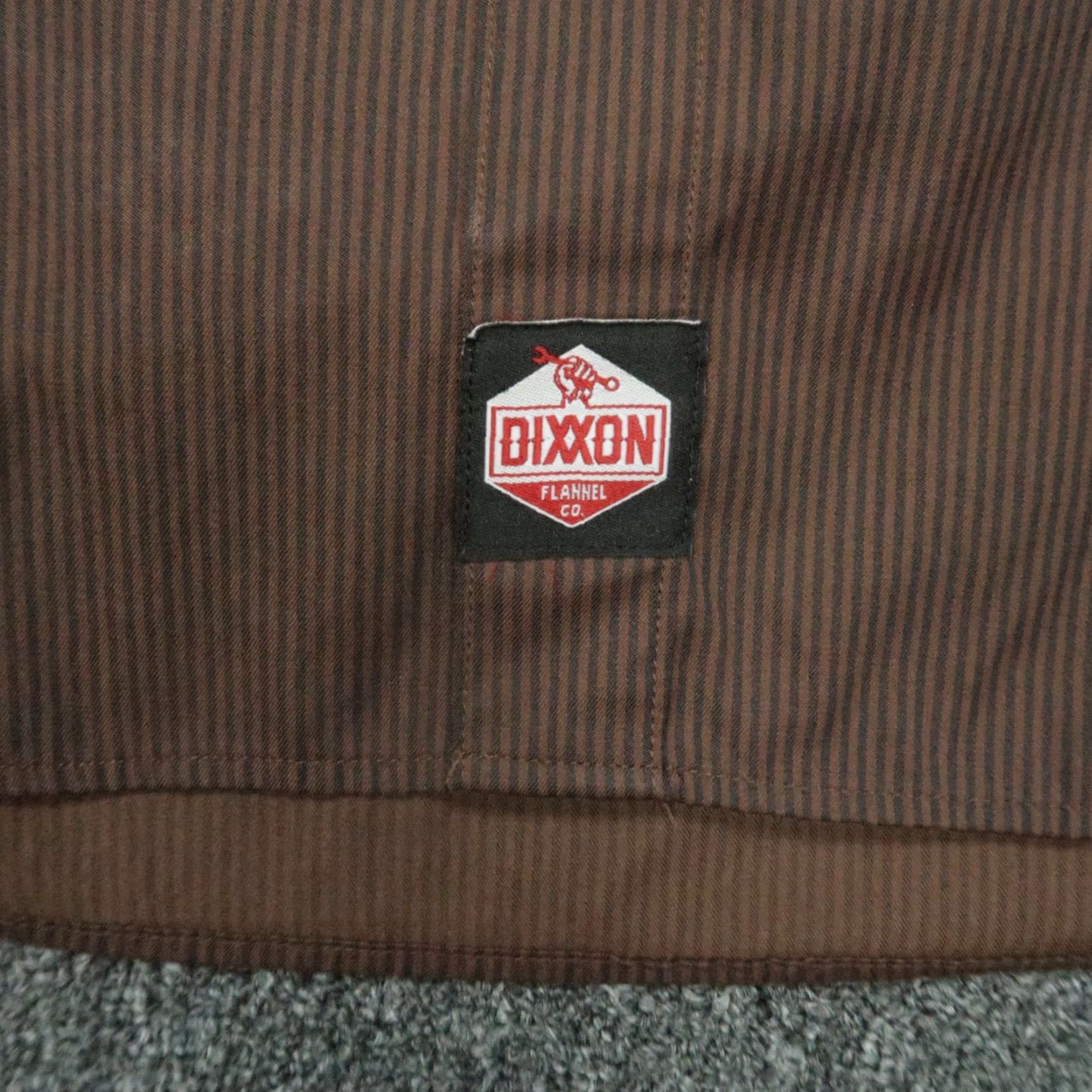 Vintage Dixxon Flannel Shirt Mens 2XL Brown Striped Button-Up Long Sleeve Casual Shirt Windowed by Dixxon Size US XXL / EU 58 / 5 - 4 Thumbnail