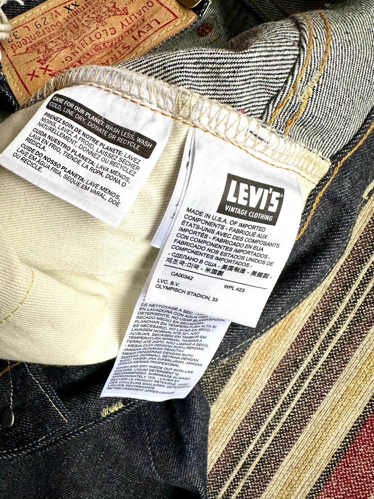 Levi's Levi’s LVC 1954 501ZXX Selvage Raw USA White Oak W29L32 Size US 29 - 8 Thumbnail