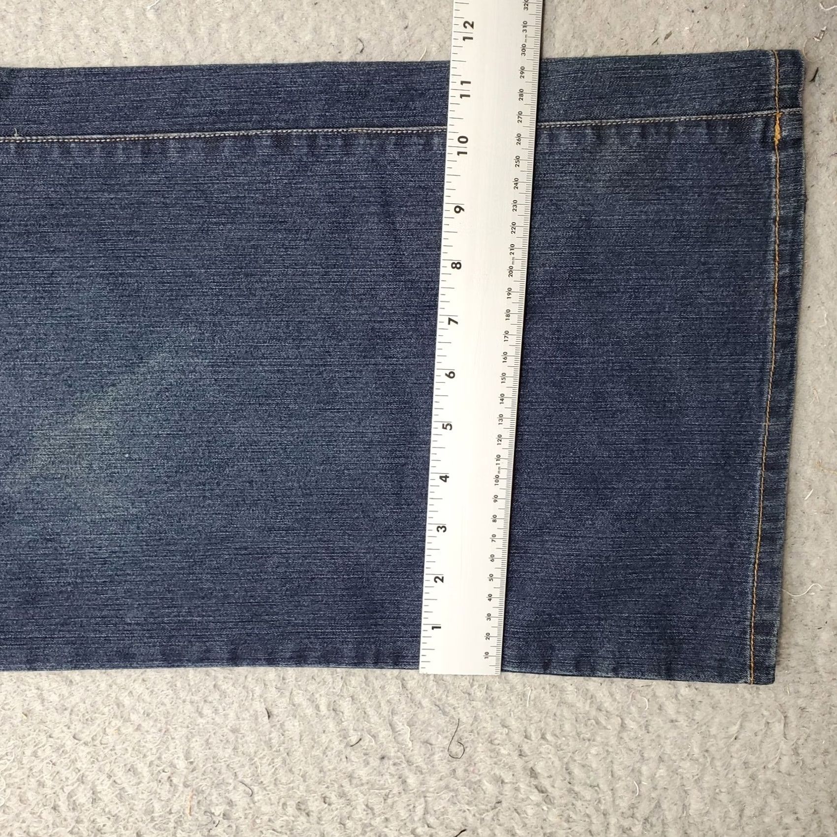 Denime Venezia Womens 26 Blue Denim Flared Jeans Relaxed Stretch Low Waist 5-Pocket Denim, Vintage: No, Size: 26, Plus Size Size 26" / US 2 / IT 38 - 5 Thumbnail