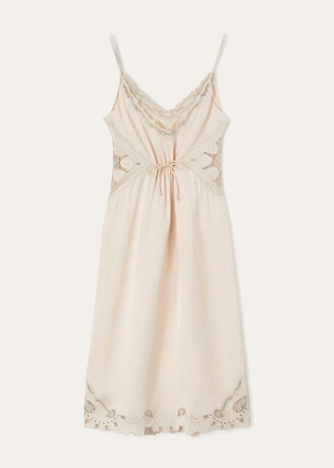 Loro Piana o1srvl11e1224 Abito Janaan Dress in Ivory Size S / US 4 / IT 40 - 1 Thumbnail
