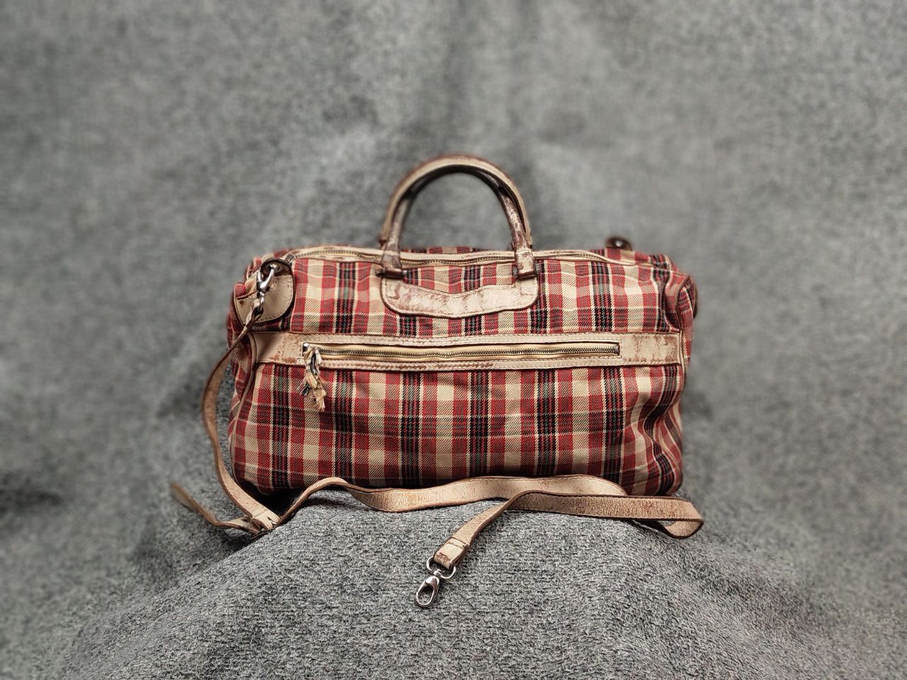 numero 10 Numero 10 Design Monzeglio tartan travel Canvas Leather Bag Size ONE SIZE - 1 Thumbnail