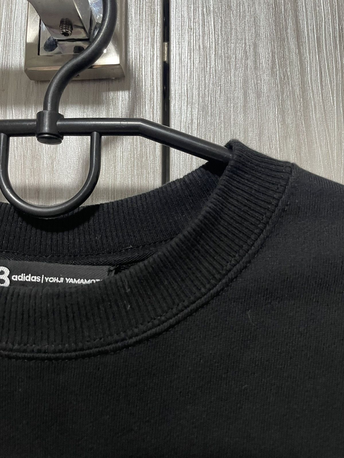 Adidas × Japanese Brand × Yohji Yamamoto Yohji Yamamoto Y3 Adidas Sweatshirt Crewneck Black Logo Size US M / EU 48-50 / 2 - 5 Thumbnail