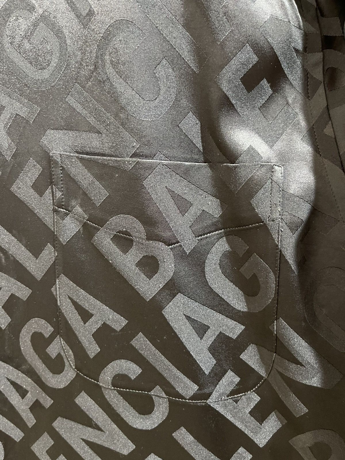 Balenciaga Balenciaga “Slant Monogram Print” Button-Down Shirt Size US XL / EU 56 / 4 - 5 Thumbnail