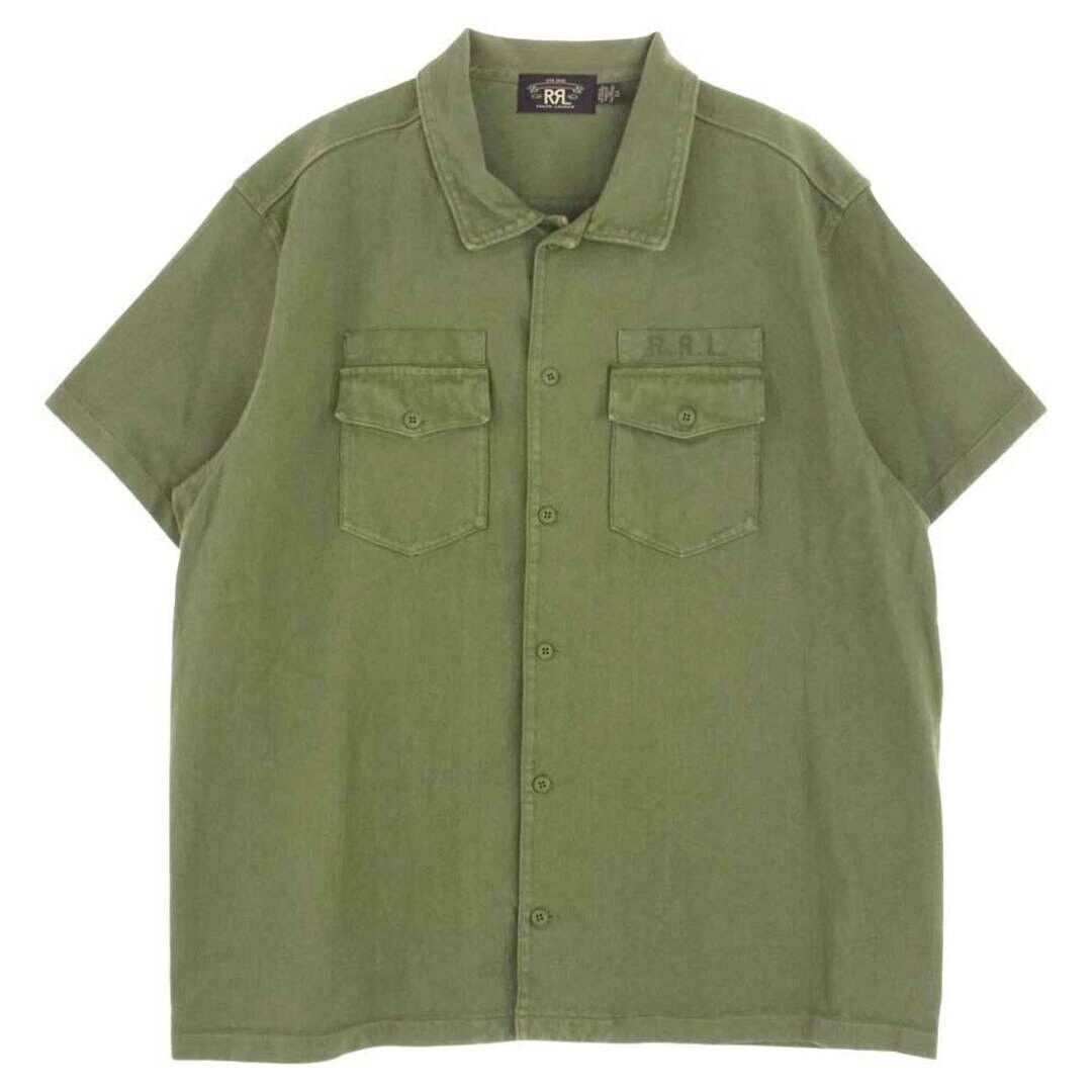 RRL Ralph Lauren Military Army Knit Camp Shirt Size US M / EU 48-50 / 2 - 1 Thumbnail