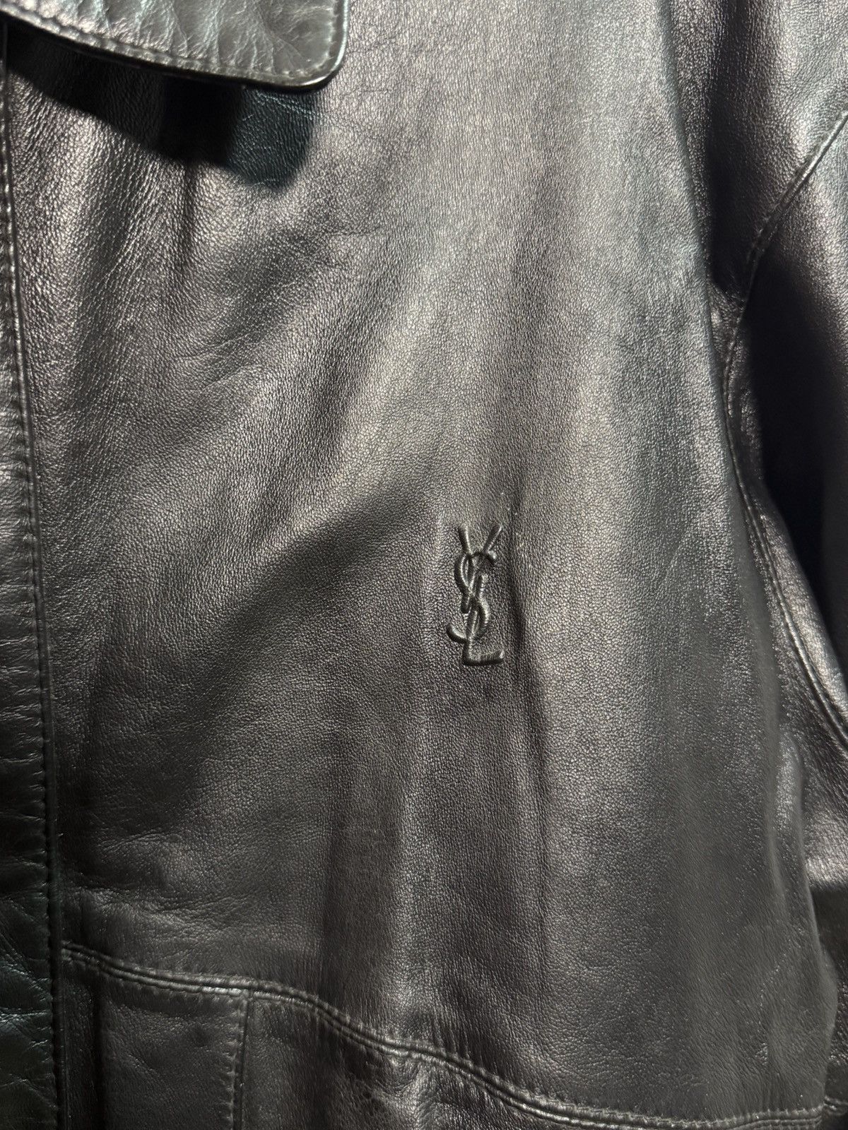 Yves Saint Laurent YSL vintage leather jacket Size US XL / EU 56 / 4 - 4 Thumbnail