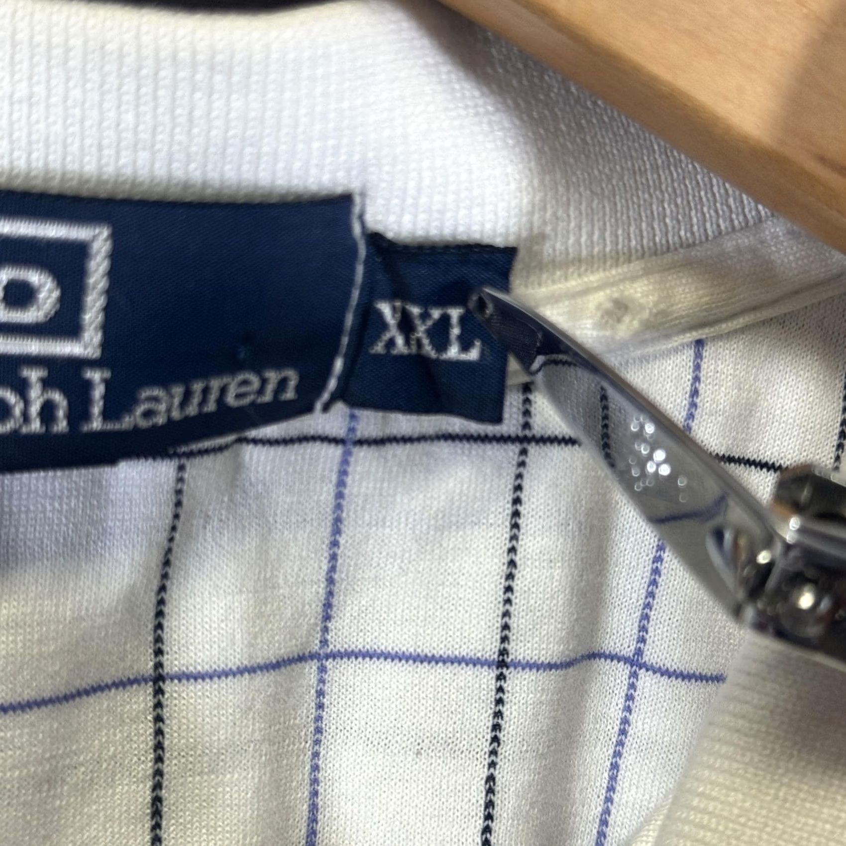 Polo Ralph Lauren Polo Ralph Lauren Polo Shirt Mens XL White Windowpane Check Embroidered Pony Size US XL / EU 56 / 4 - 6 Thumbnail