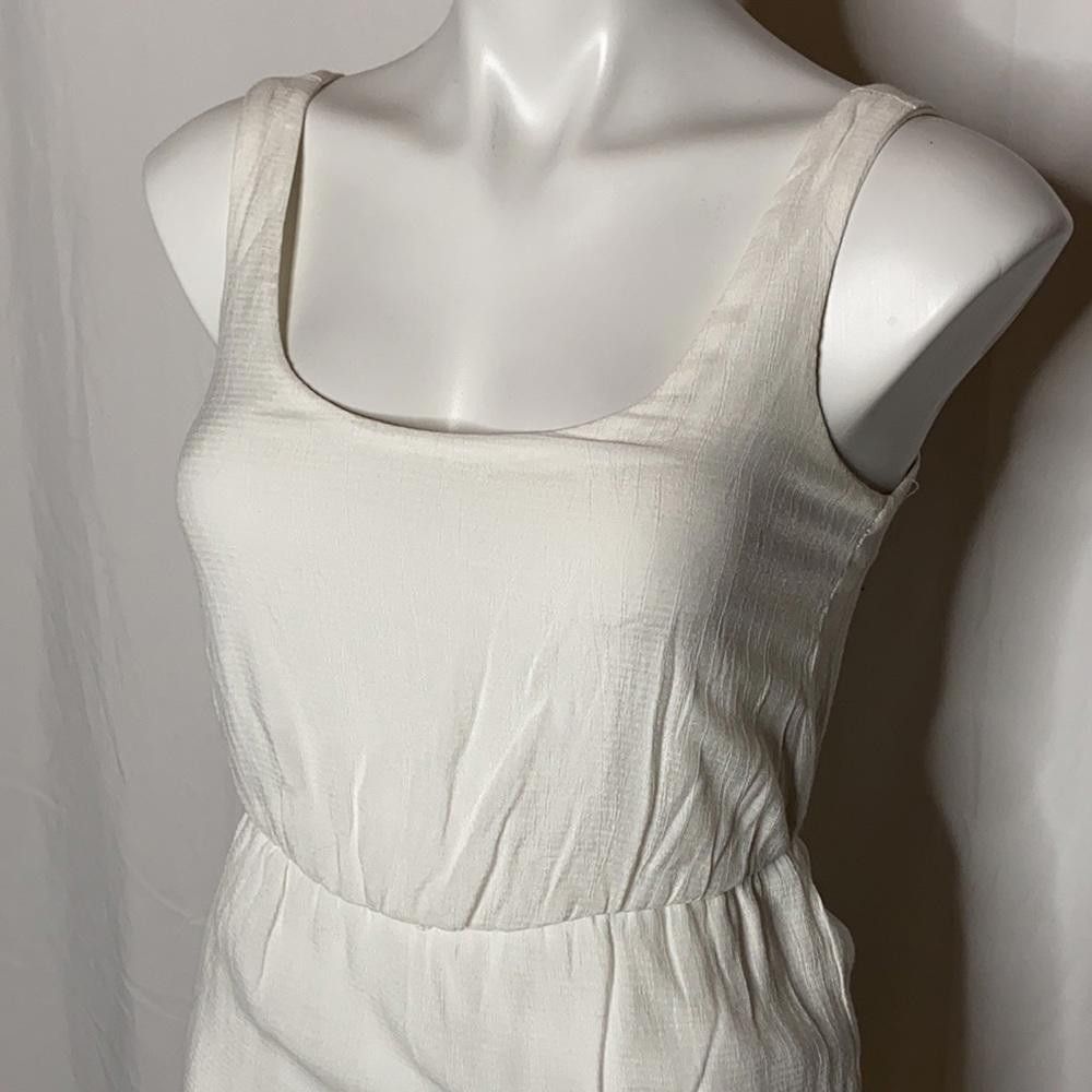 Designer Lily Rose Off-White Mini Dress Lace Bottom Hem, S Size S / US 4 / IT 40 - 2 Thumbnail