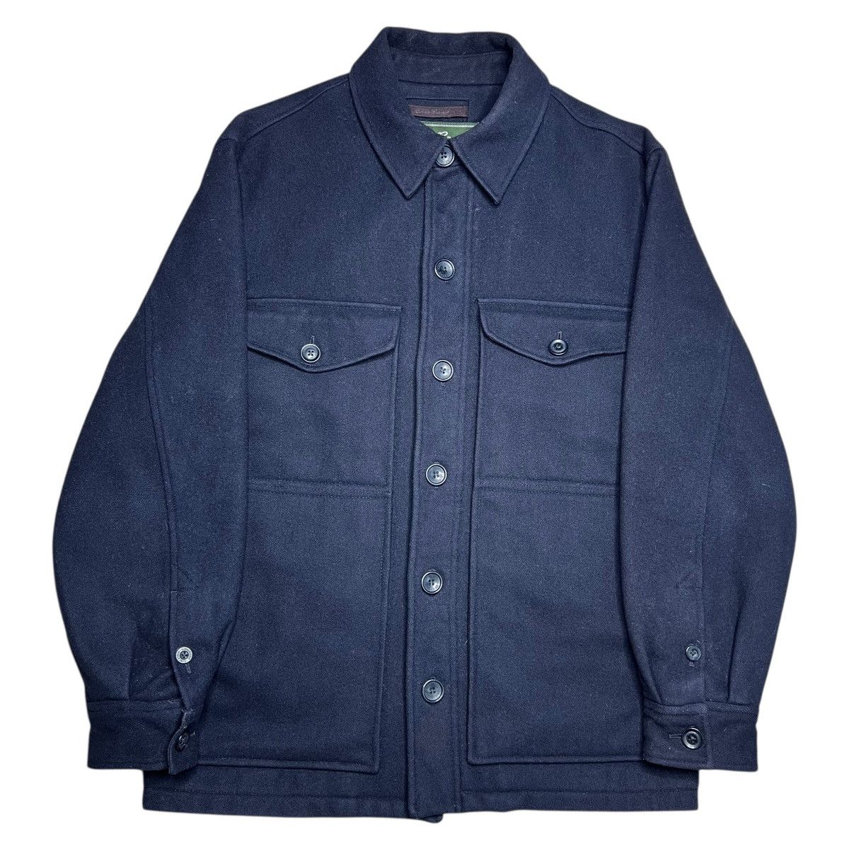 Eddie Bauer Eddie Bauer Wool Navy Blue Mackinaw Button Closure Jacket Size US S / EU 44-46 / 1 - 1 Thumbnail