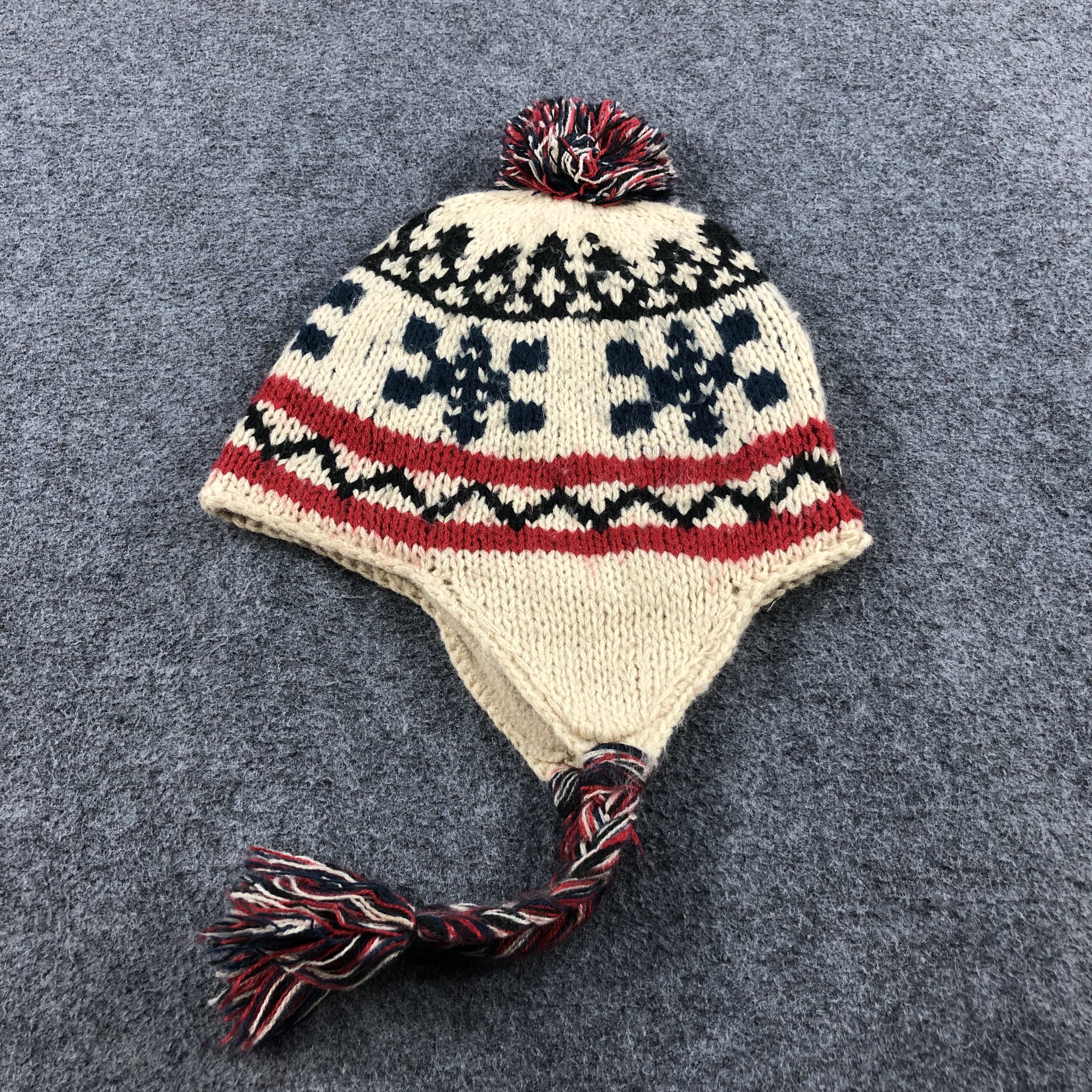 Japanese Brand Unknown E.A.B Earflap Bobble Beanie Snowcap Snow Hat B393 Size ONE SIZE - 3 Thumbnail