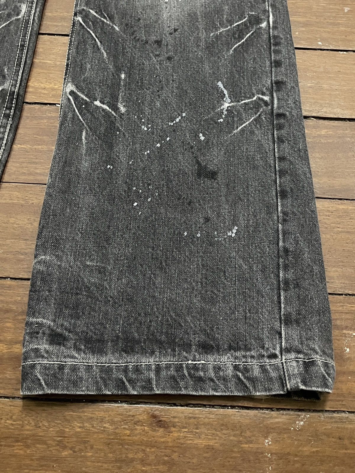 LOWBOX Very Rare Vintage Japanese Brand Lowbox Painting Jeans 1990a Size US 35 - 6 Thumbnail