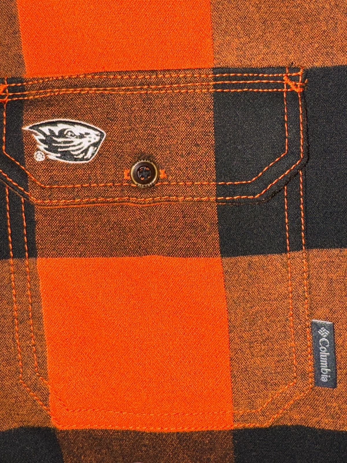 Columbia Large Columbia Oregon State Beavers Flannel. Orange/Black Size US L / EU 52-54 / 3 - 3 Thumbnail