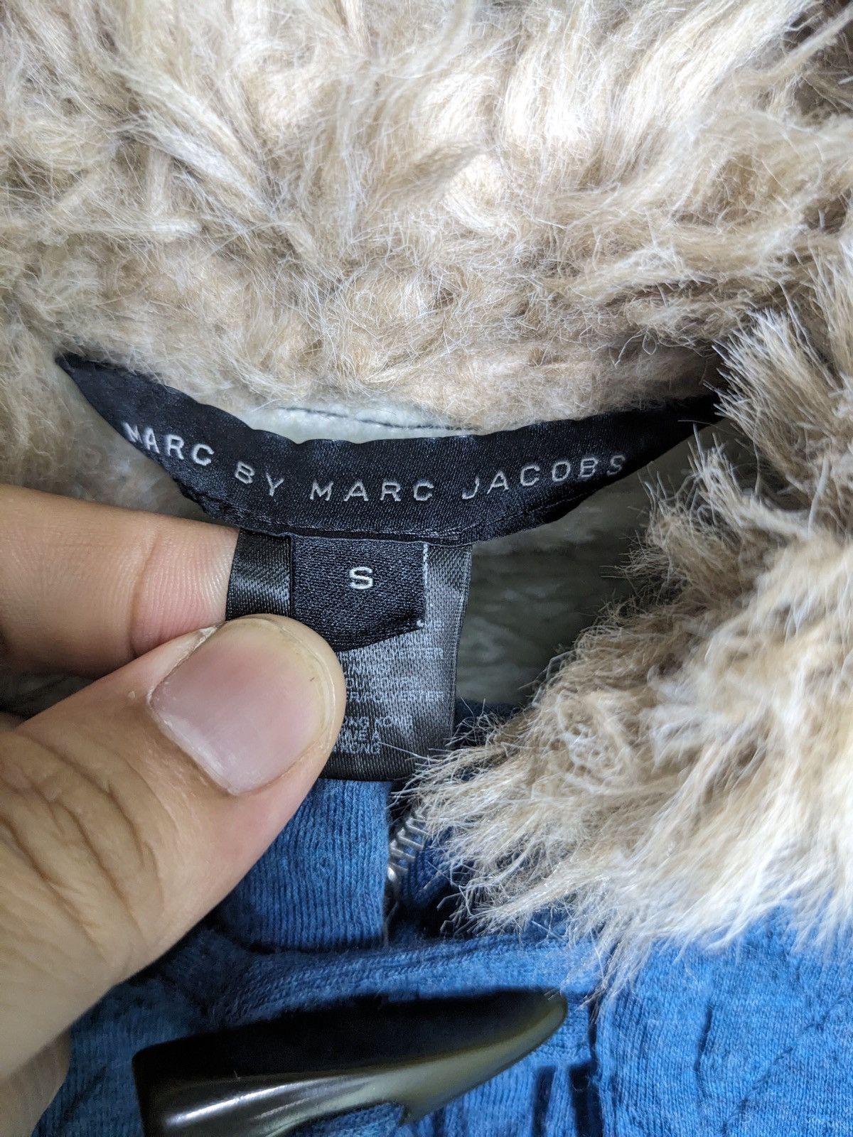 Marc Jacobs Marc by Marc Jacobs Blue Fleece-Lined Hoodie Jacket Size XS / US 0-2 / IT 36-38 - 4 Thumbnail
